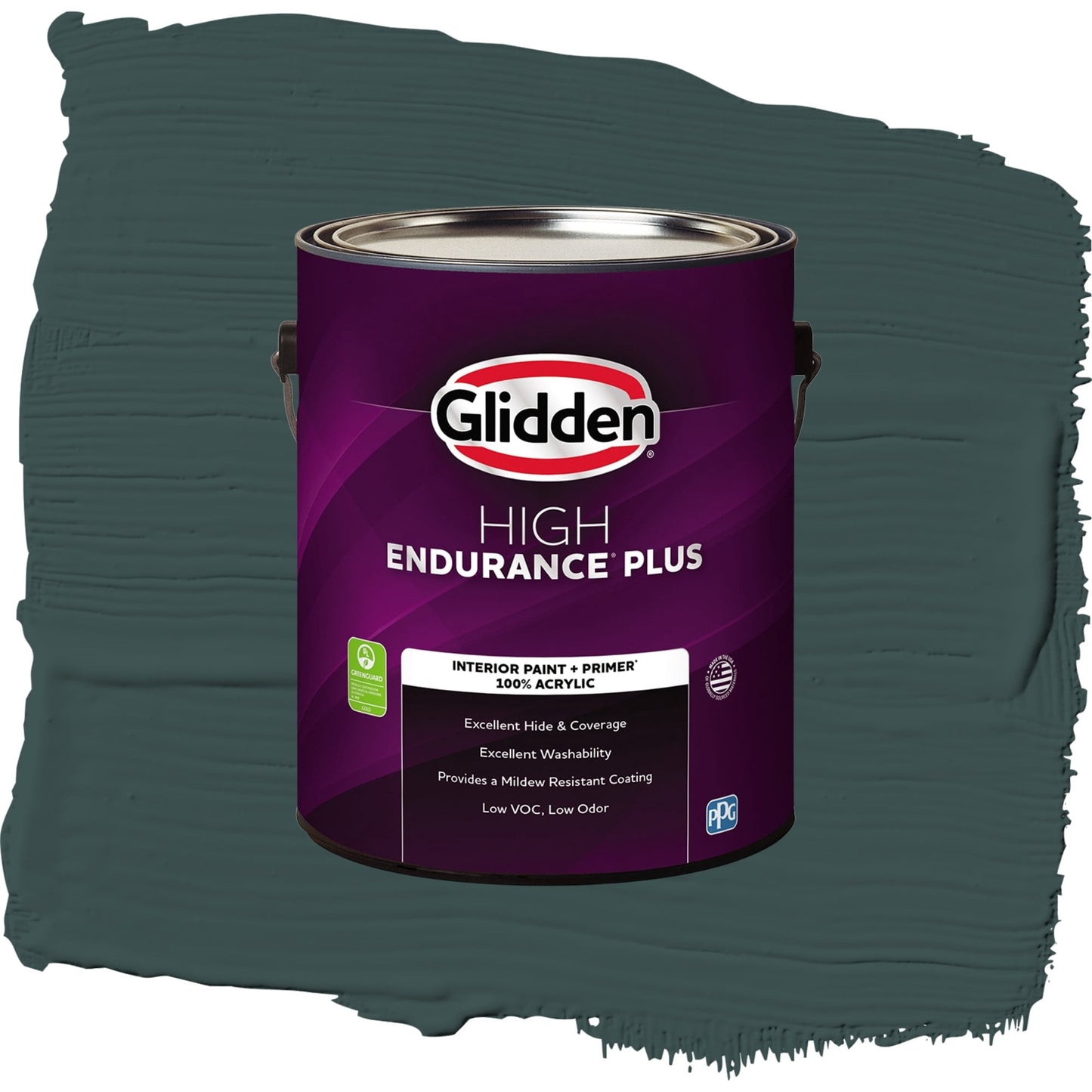 Glidden HEP Night Watch / Green, Semi-Gloss Interior Paint with Primer, 1 Gallon