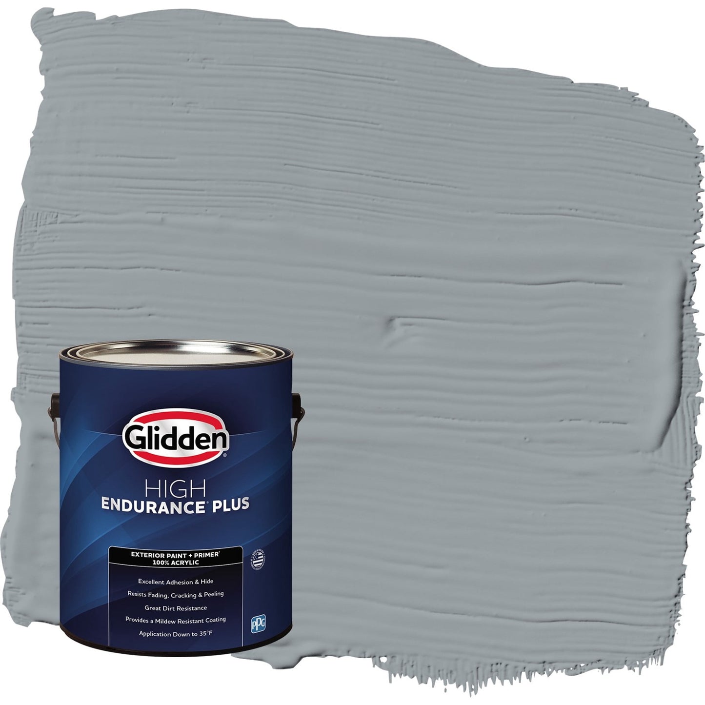 Glidden HEP UFO / Gray Semi-Gloss Exterior Paint with Primer, 1 Gallon
