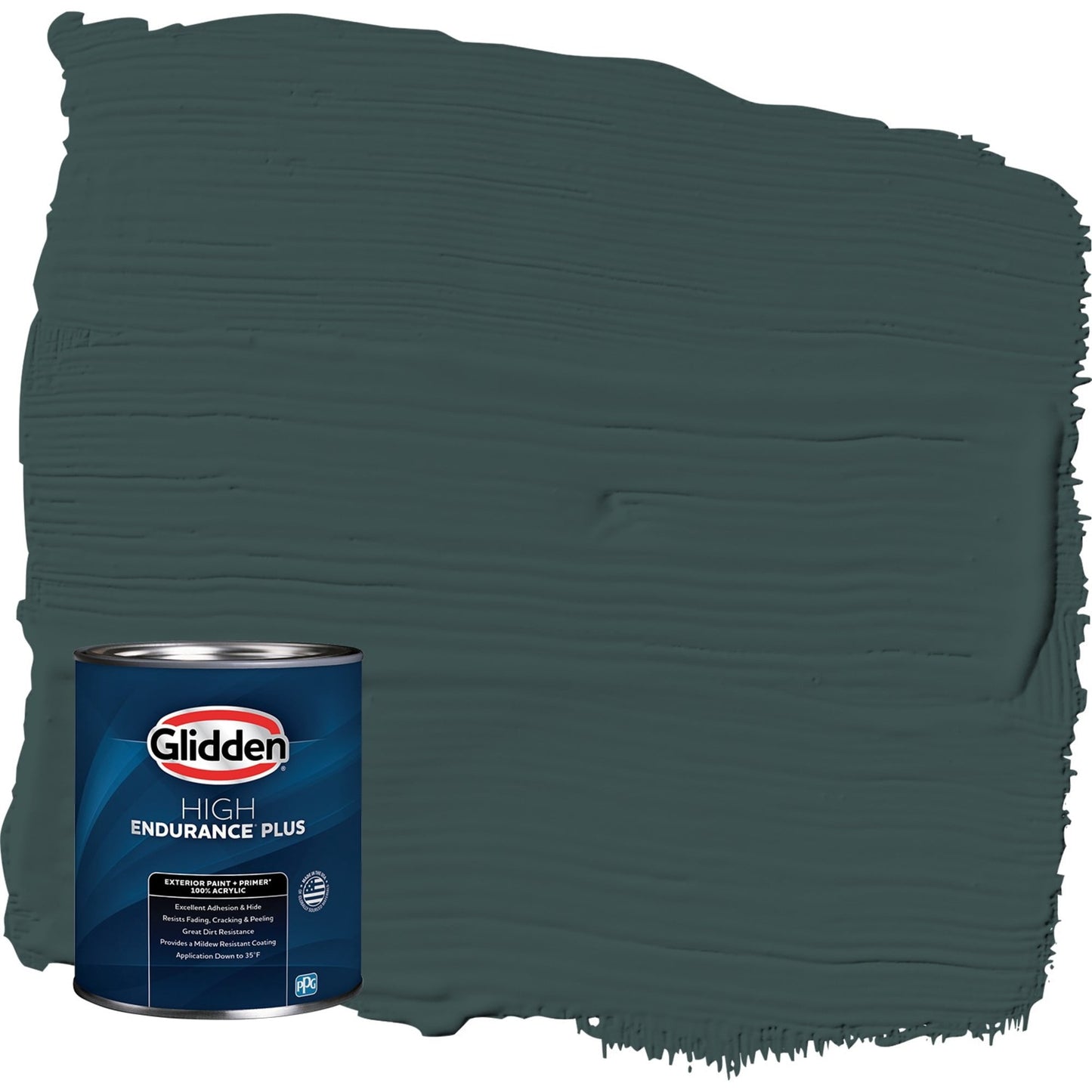 Glidden HEP Night Watch / Green Semi-Gloss Exterior Paint with Primer, 1 Quart