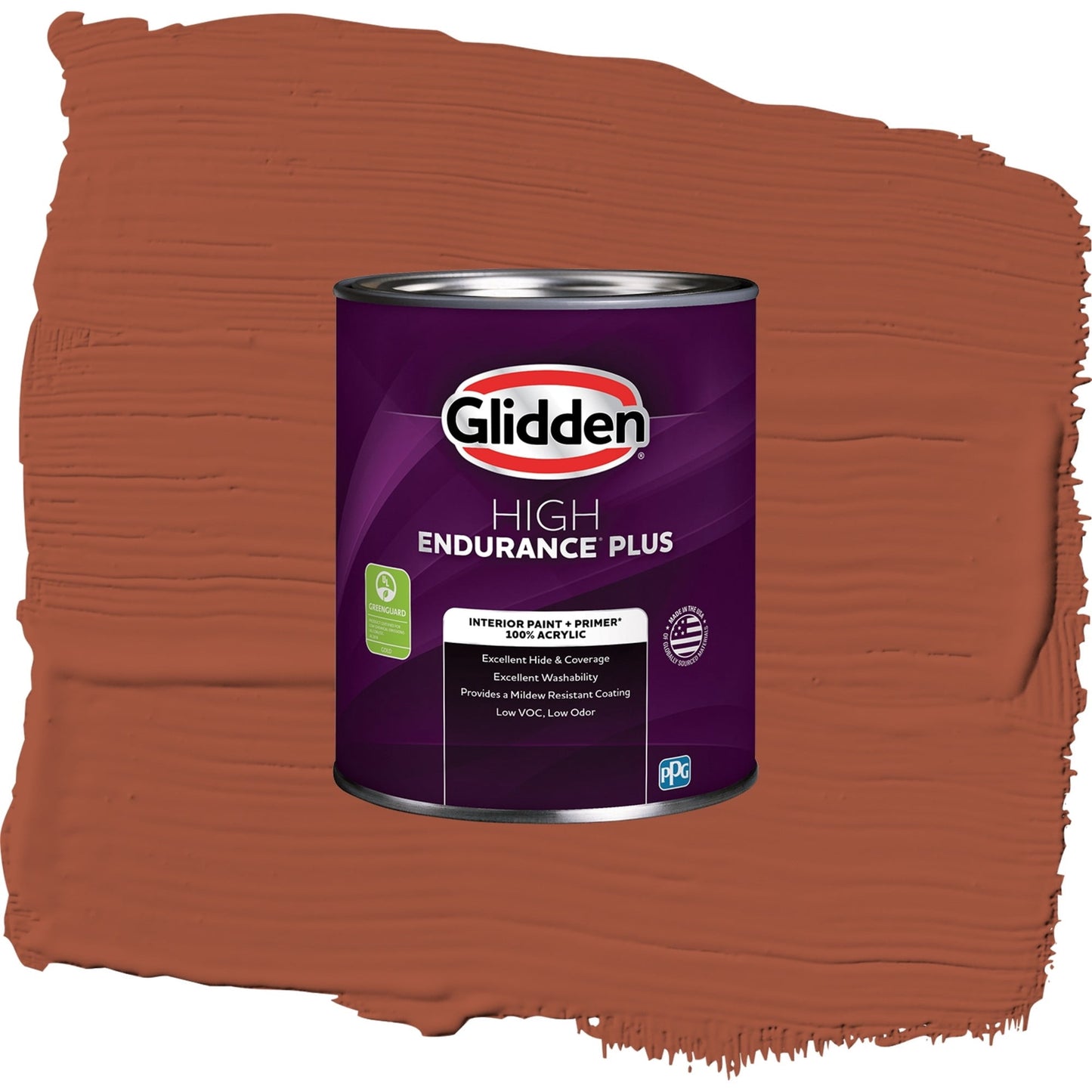 Glidden HEP Ancient Copper / Orange, Eggshell Interior Paint with Primer, 1 Quart