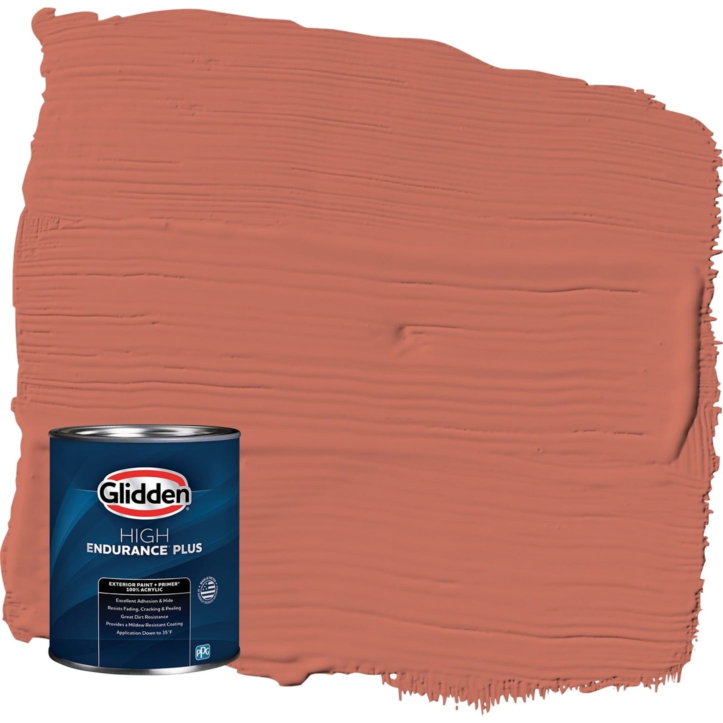 Glidden HEP Cajun Spice / Orange Satin Exterior Paint with Primer, 1 Quart