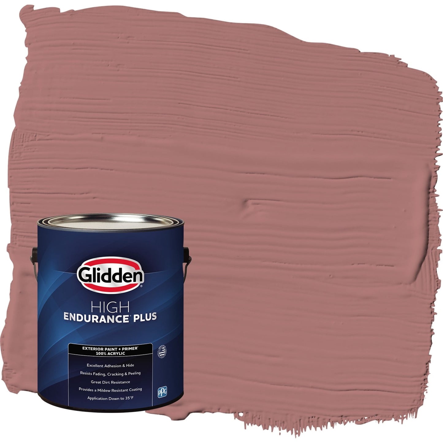 Glidden HEP Cinnamon Diamonds / Rose Pink Satin Exterior Paint with Primer, 1 Gallon
