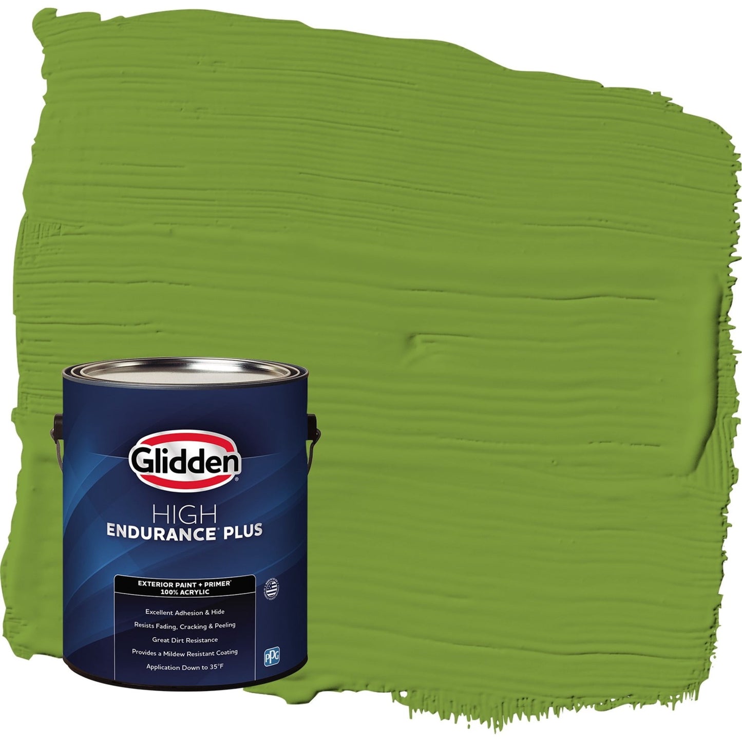 Glidden HEP Antique Moss / Green Flat Exterior Paint with Primer, 1 Gallon