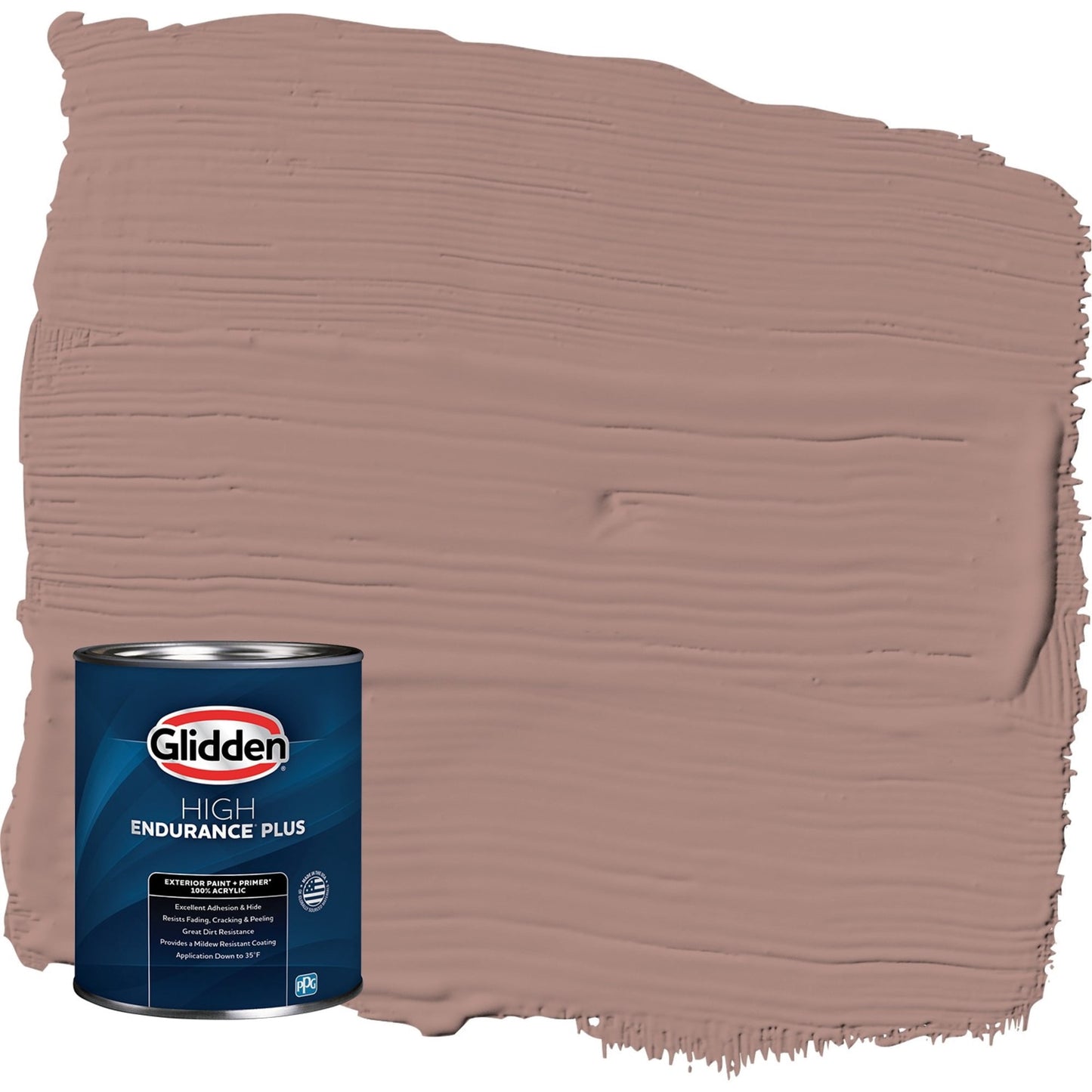 Glidden HEP Bedford Brown / Red Satin Exterior Paint with Primer, 1 Quart