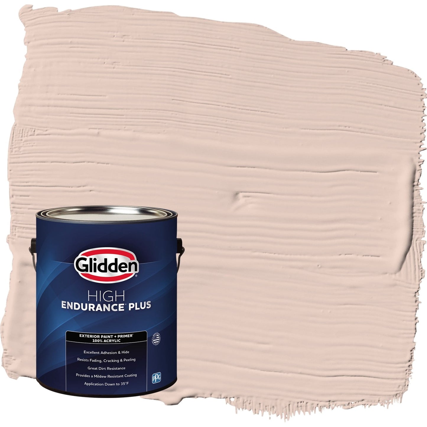 Glidden HEP Belle of the Ball / Pink Satin Exterior Paint with Primer, 1 Gallon