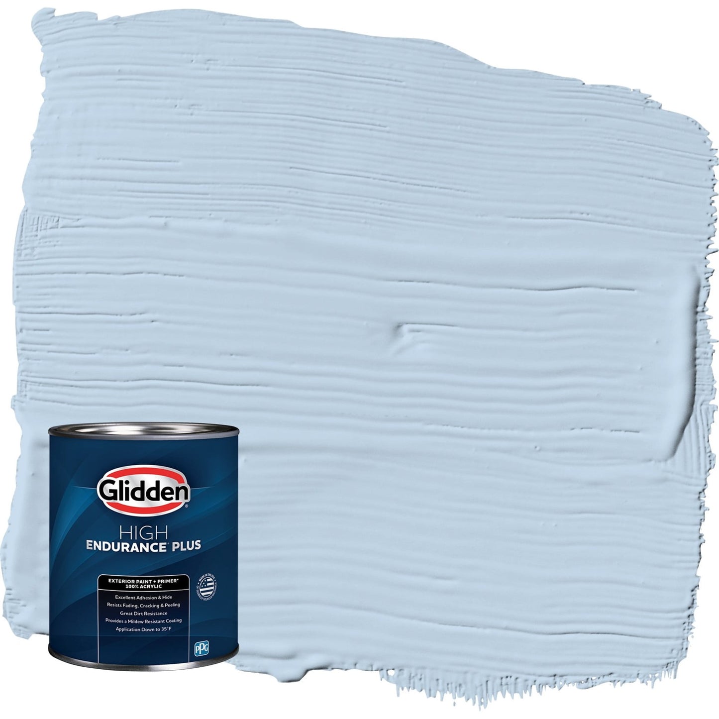 Glidden HEP C'est La Vie / Blue Satin Exterior Paint with Primer, 1 Quart