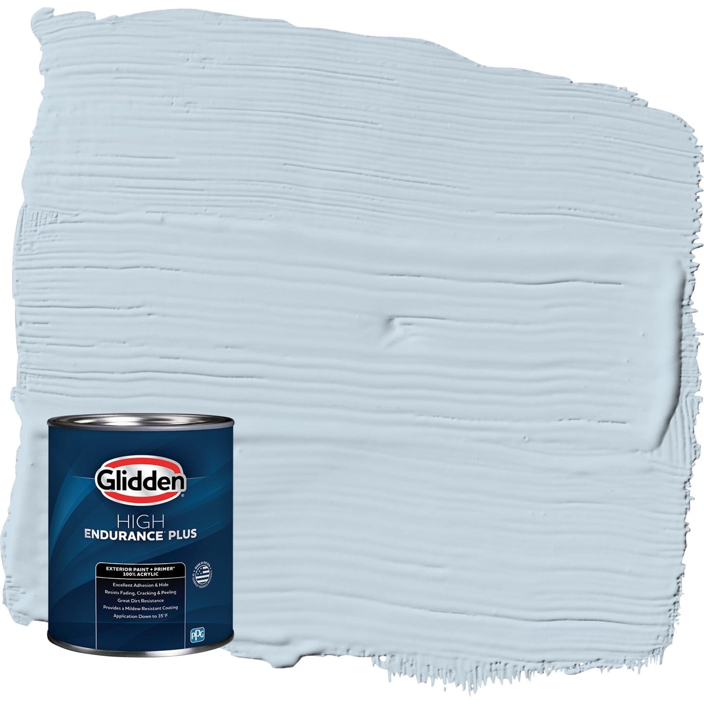 Glidden HEP Calm Sea / Blue Semi-Gloss Exterior Paint with Primer, 1 Quart