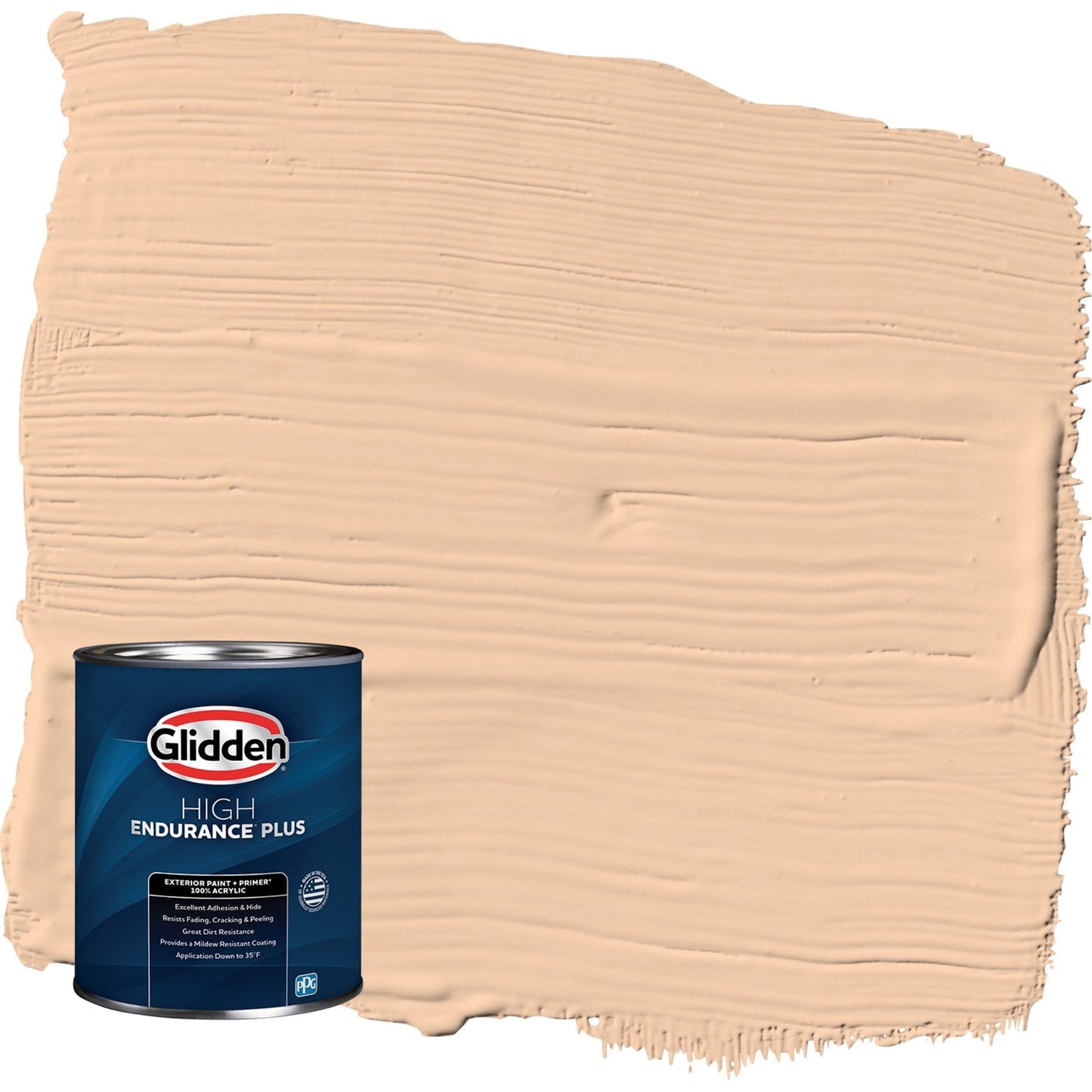 Glidden HEP Caramel Ice / Orange Satin Exterior Paint with Primer, 1 Quart