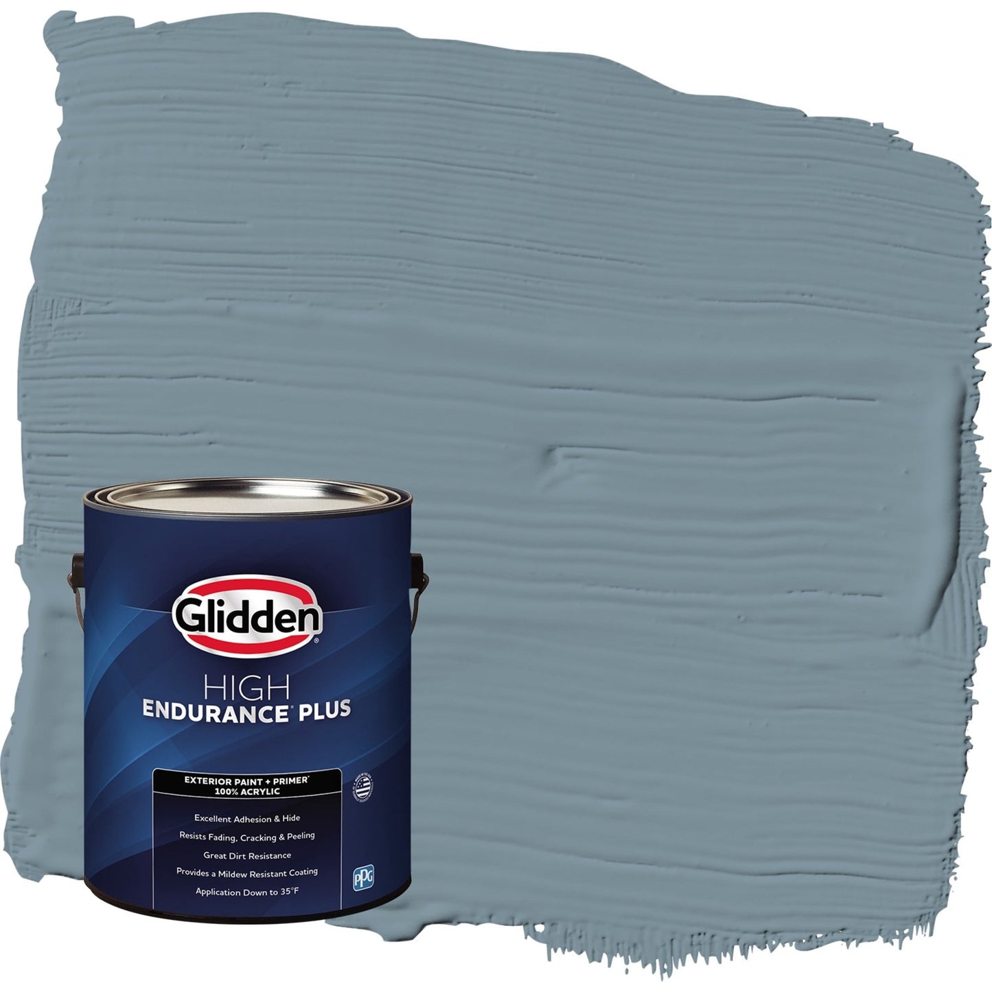 Glidden HEP Chalky Blue / Blue Flat Exterior Paint with Primer, 1 Gallon