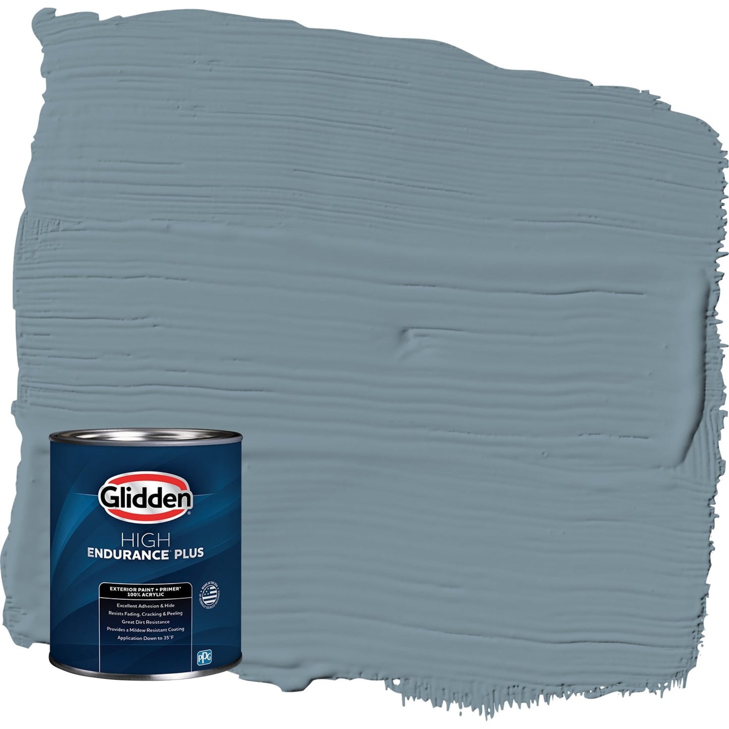 Glidden HEP Chalky Blue / Blue Satin Exterior Paint with Primer, 1 Quart