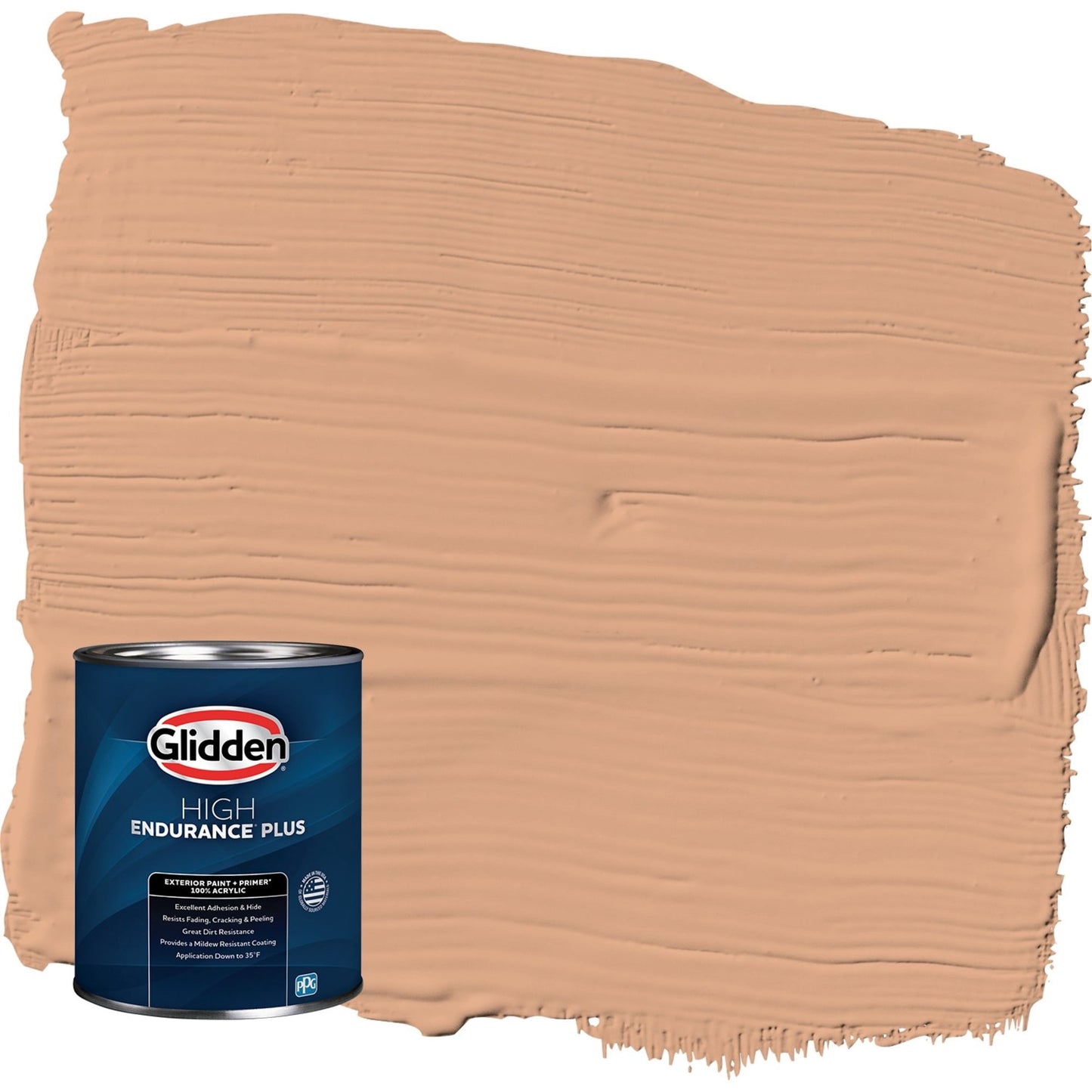 Glidden HEP Clay Fire / Orange Satin Exterior Paint with Primer, 1 Quart