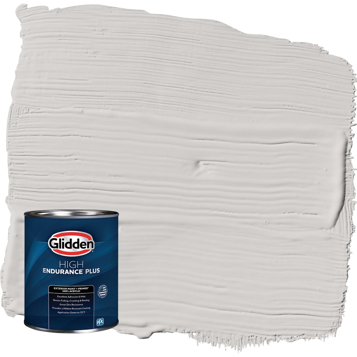 Glidden HEP Elusion / Grey Semi-Gloss Exterior Paint with Primer, 1 Quart