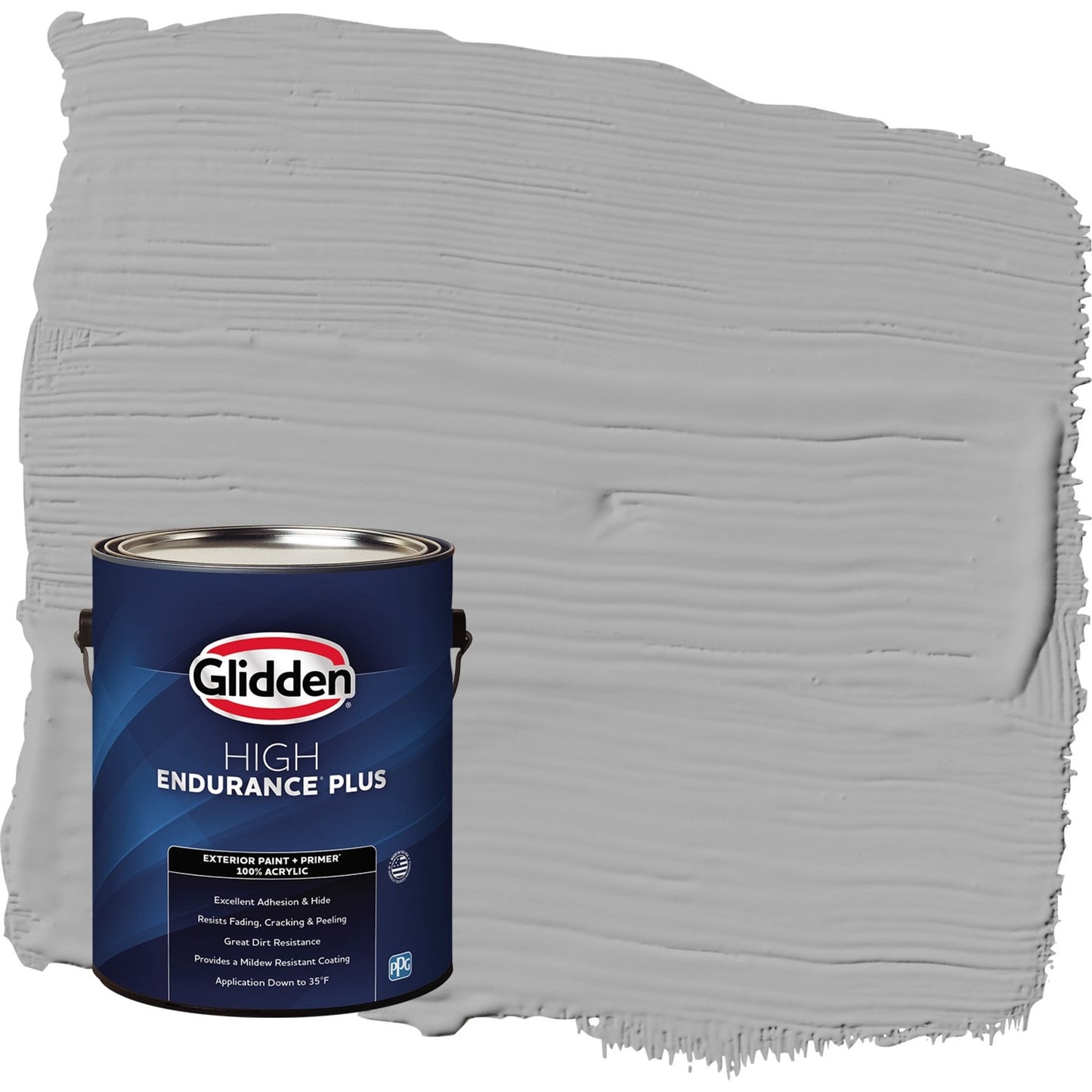 Glidden HEP Flagstone / Gray Satin Exterior Paint with Primer, 1 Gallon
