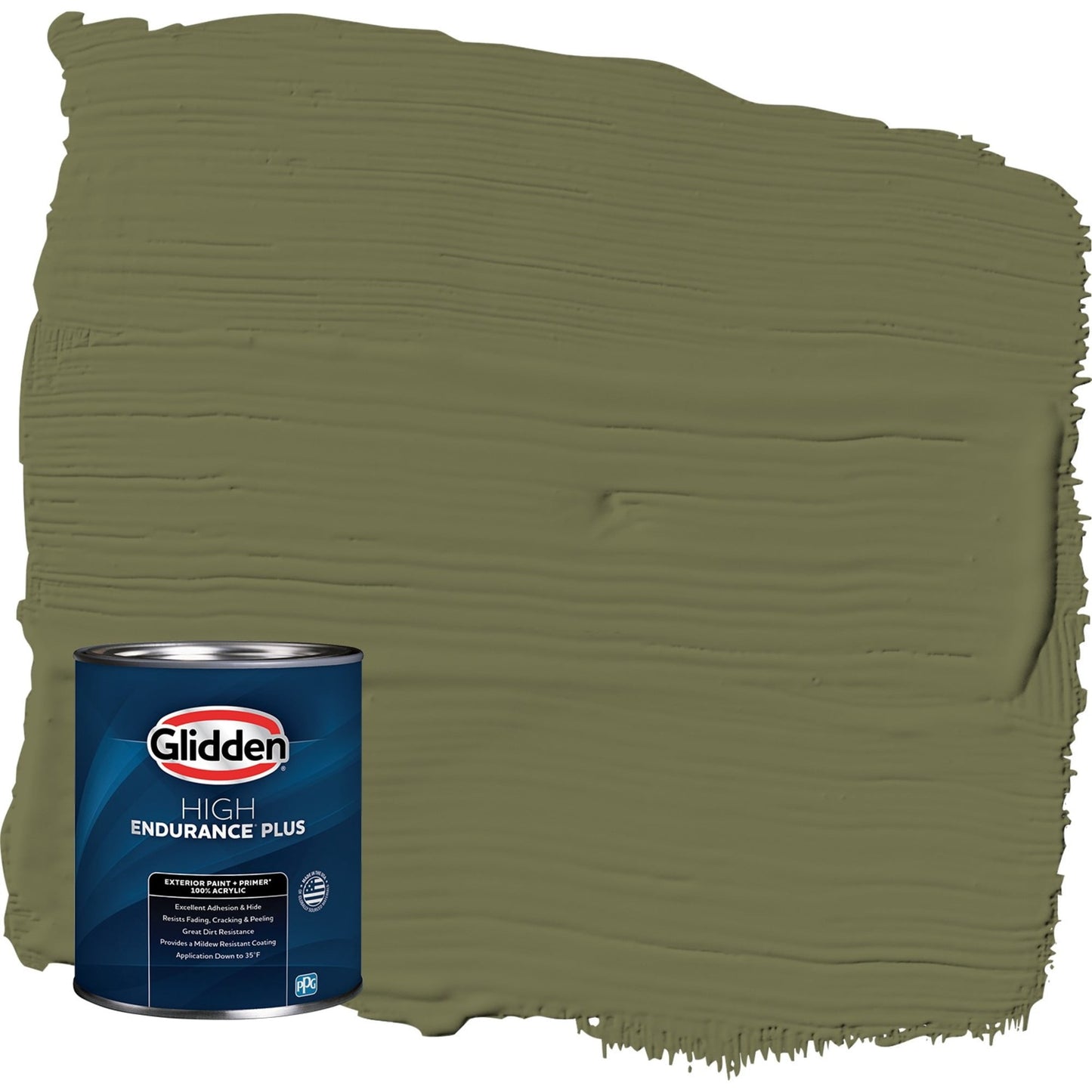 Glidden HEP Gratefully Grass / Green Semi-Gloss Exterior Paint with Primer, 1 Quart