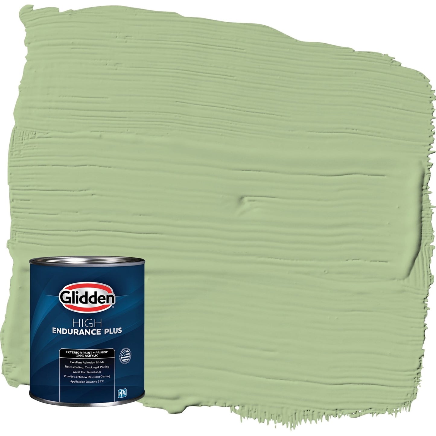 Glidden HEP Harmonious / Green Satin Exterior Paint with Primer, 1 Quart