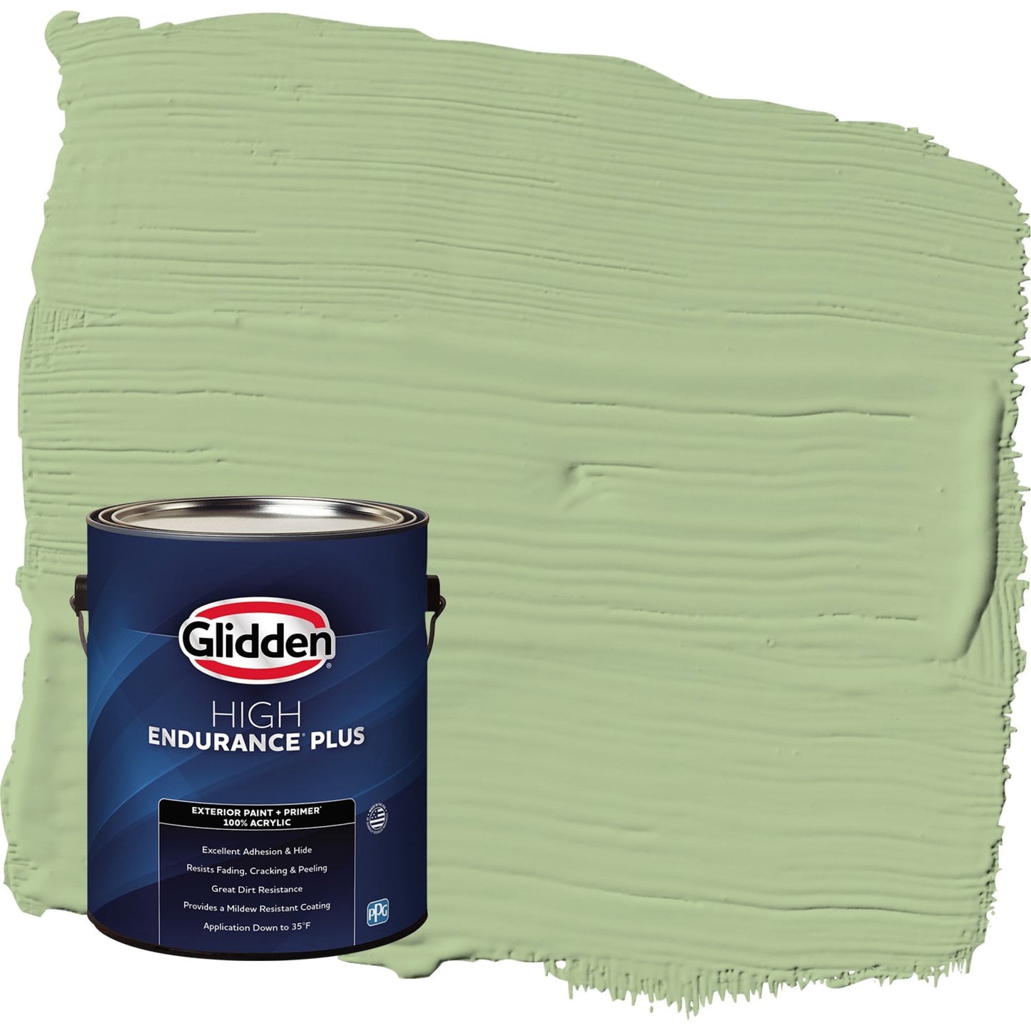 Glidden HEP Harmonious / Green Semi-Gloss Exterior Paint with Primer, 1 Gallon