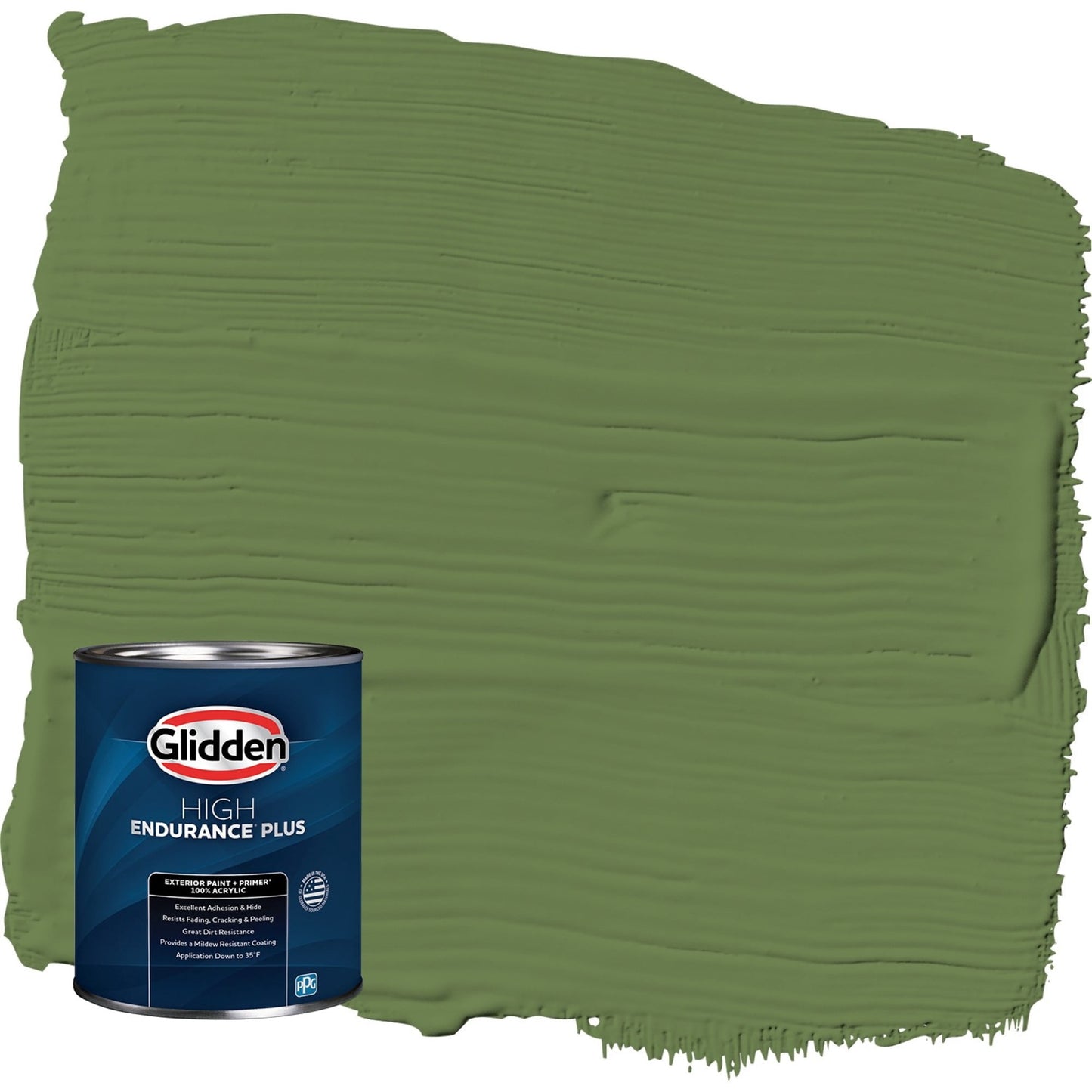 Glidden HEP Mint Leaves / Green Semi-Gloss Exterior Paint with Primer, 1 Quart