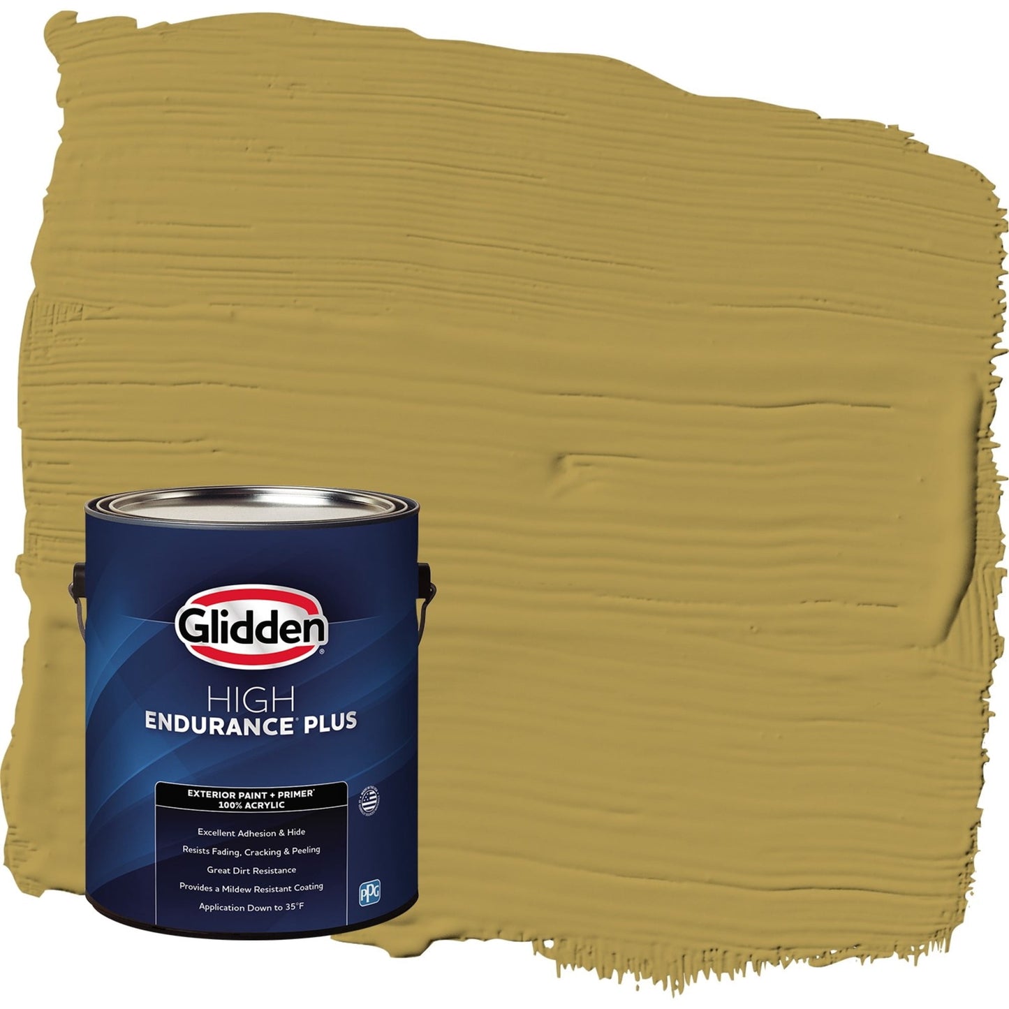 Glidden HEP Obsession / Yellow Flat Exterior Paint with Primer, 1 Gallon
