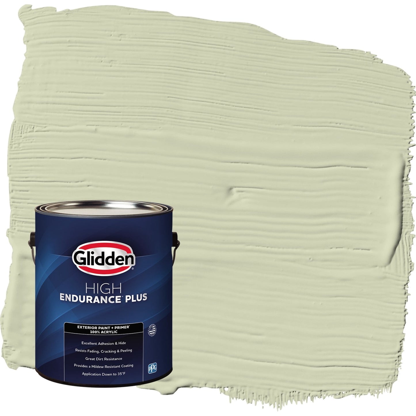 Glidden HEP Pickling Spice / Green Satin Exterior Paint with Primer, 1 Gallon