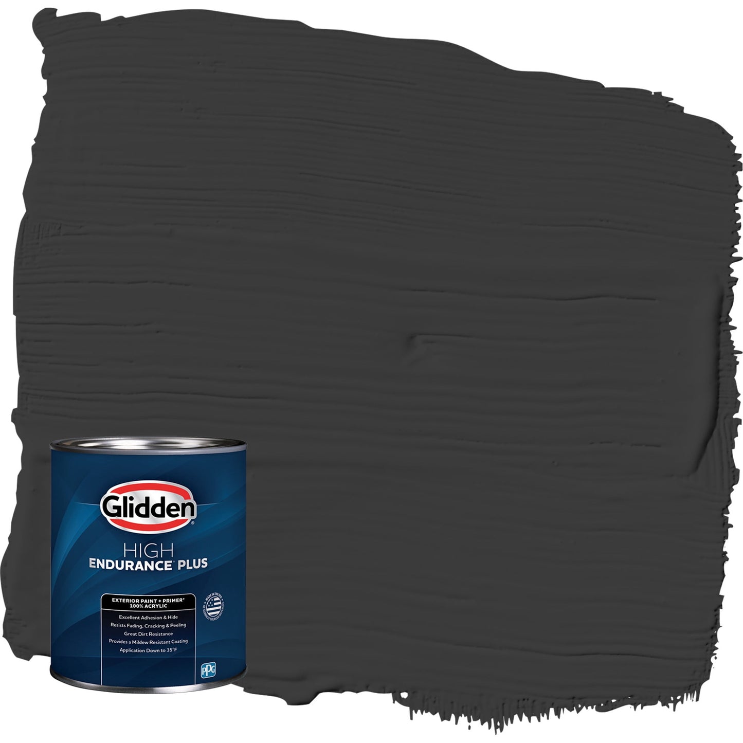 Glidden HEP Grab-N-Go Onyx Black / Black Satin Exterior Paint with Primer, 1 Quart