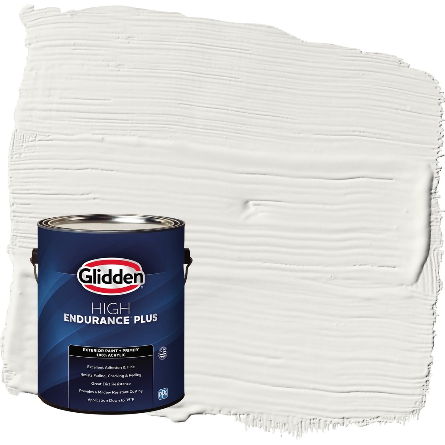 Glidden HEP Willow Springs / White Semi-Gloss Exterior Paint with Primer, 1 Gallon