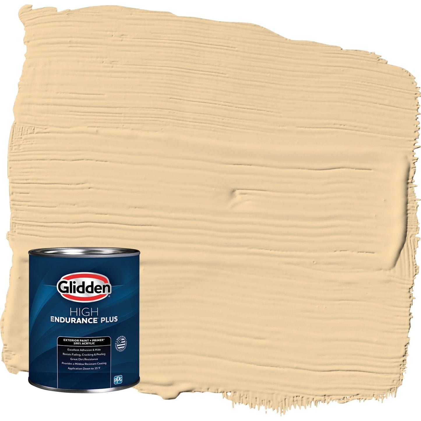 Glidden HEP Spice is Nice / Yellow Semi-Gloss Exterior Paint with Primer, 1 Quart