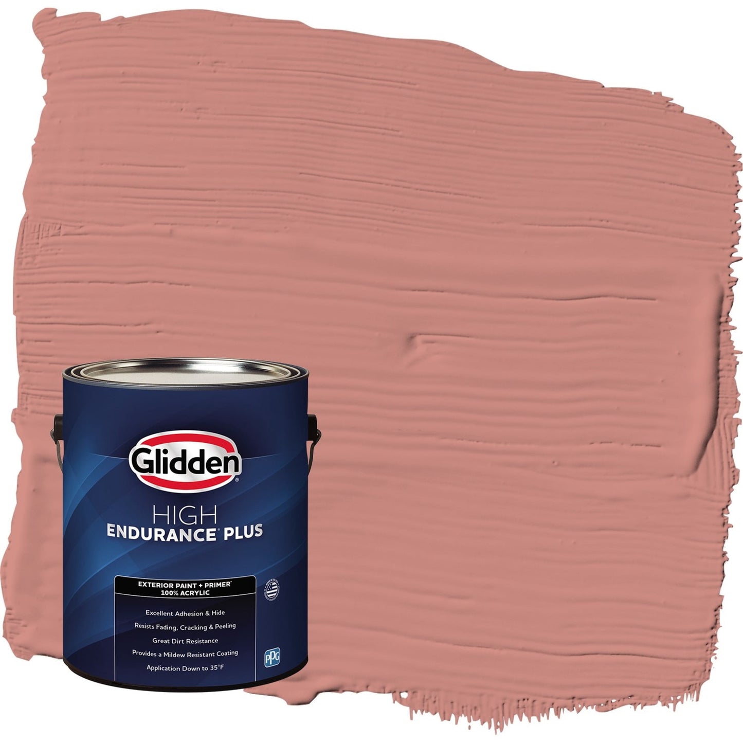 Glidden HEP Sunstone / Orange Satin Exterior Paint with Primer, 1 Gallon