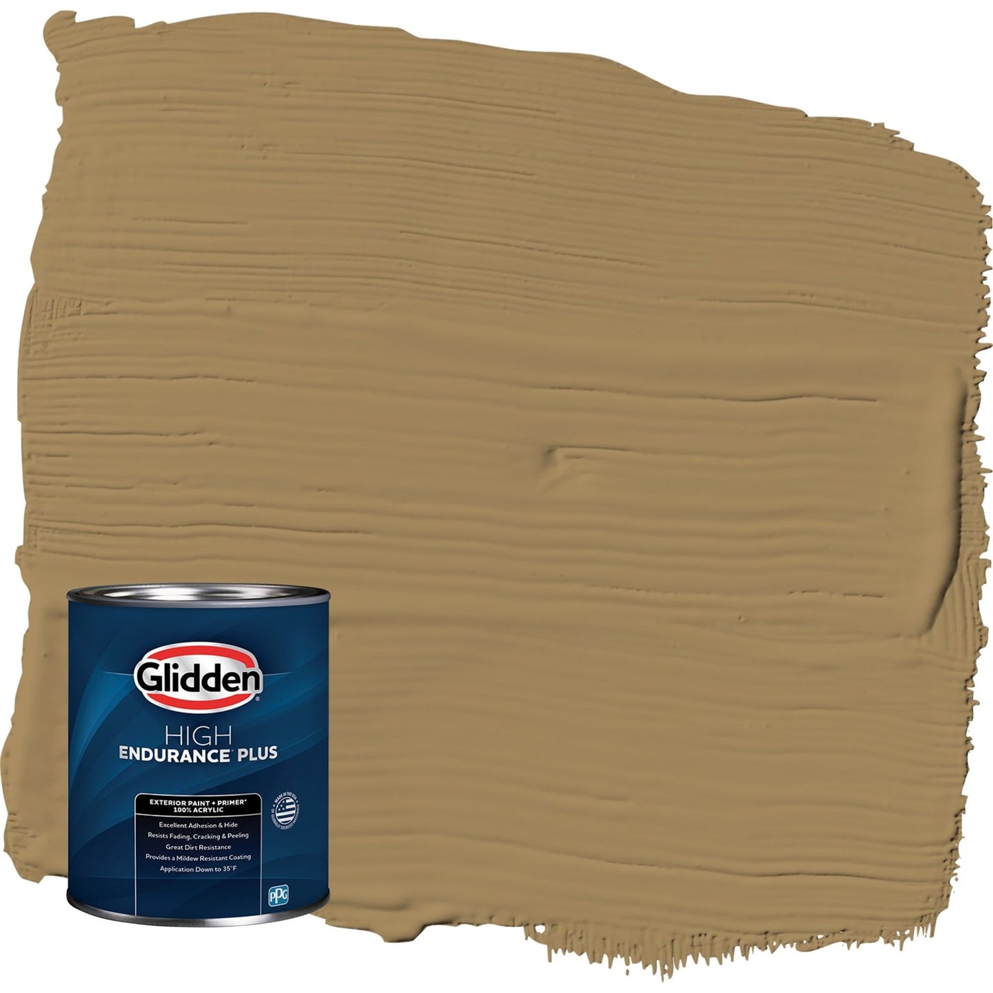 Glidden Haz de Madera de Hepa / Pintura Exterior Satinada Marrón con Imprimación, 1 Cuarto