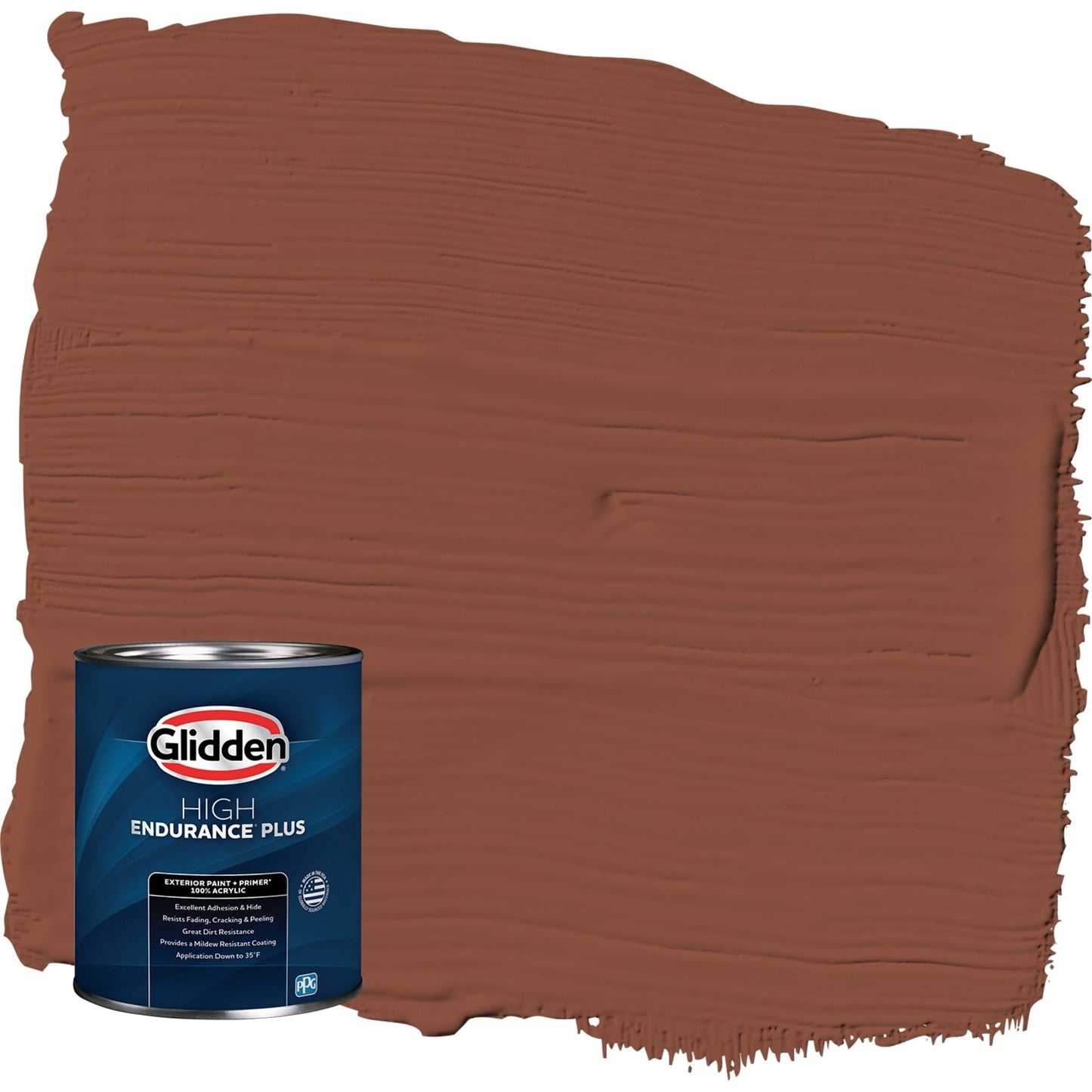 Glidden HEP Warm Wassail / Orange Satin Exterior Paint with Primer, 1 Quart