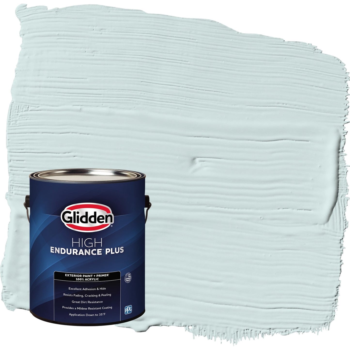 Glidden HEP Watery Blue / Aqua Flat Exterior Paint with Primer, 1 Gallon