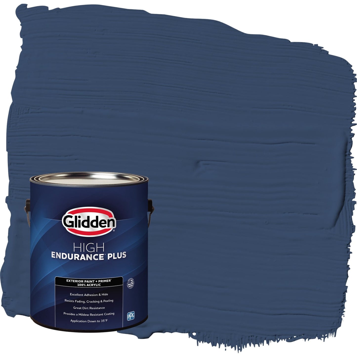 Glidden HEP Annapolis Blue Flat Exterior Paint with Primer, 1 Gallon