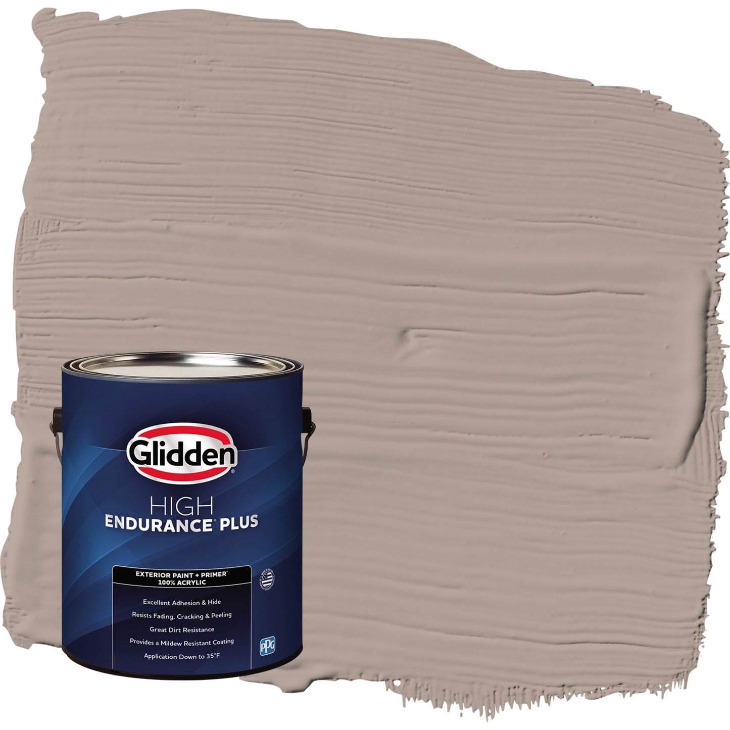 Glidden HEP Grab-N-Go Pintura Exterior Satinada Cremosa de Cacao Caliente / Bronceado con Primer, 1 Galón