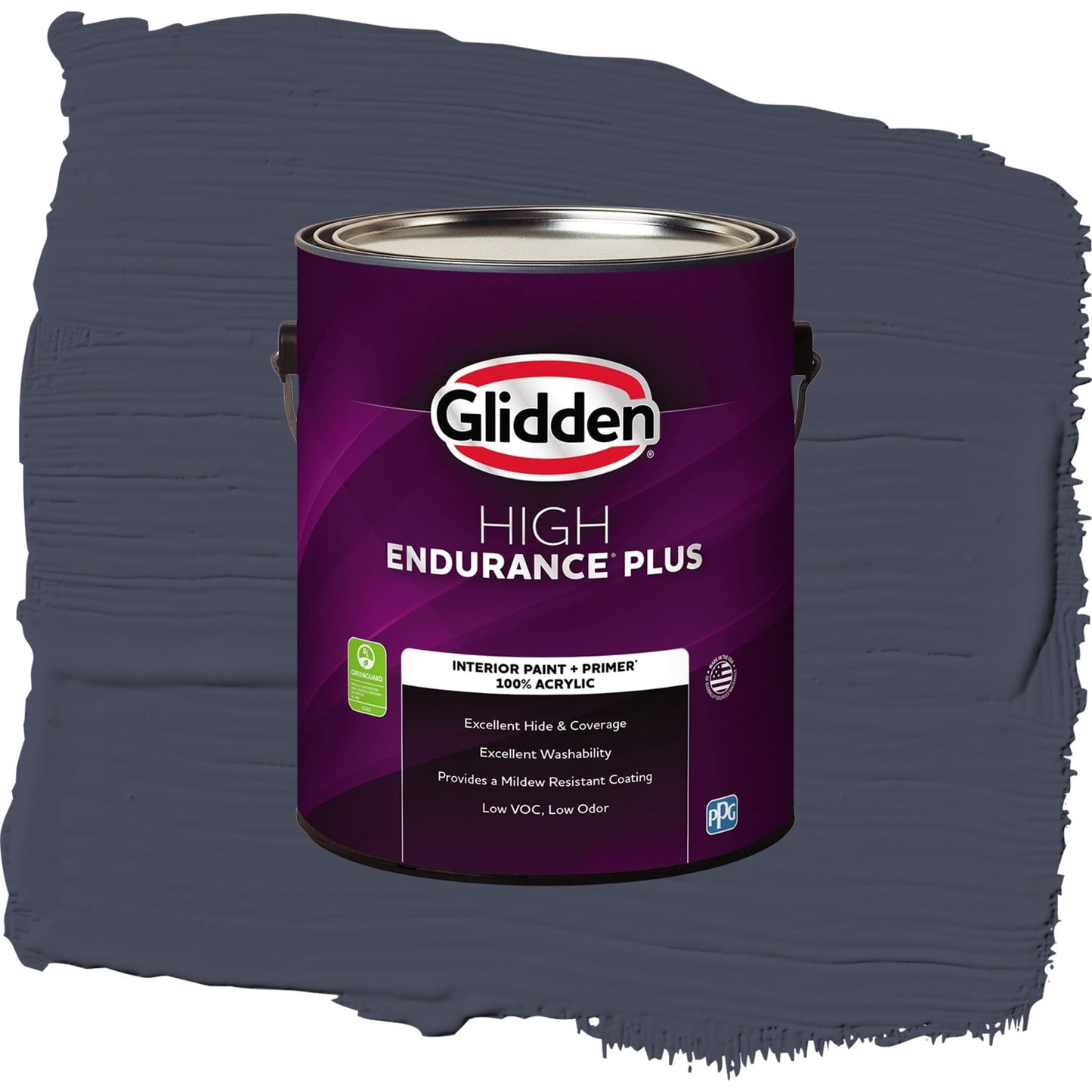 Glidden HEP Black Flame / Purple, Flat Interior Paint with Primer, 1 Gallon