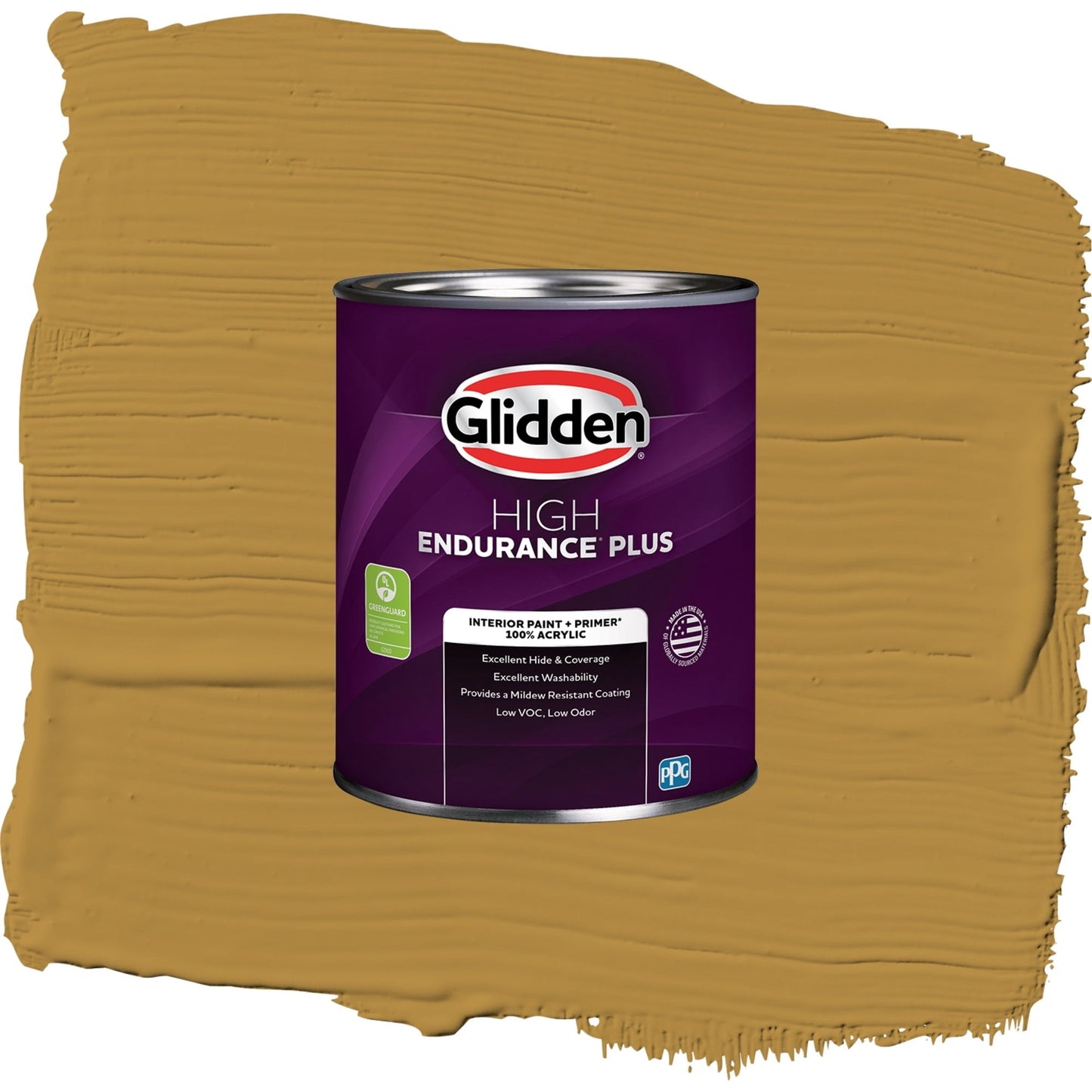 Glidden HEP Butterscotch Ripple / Yellow, Eggshell Interior Paint with Primer, 1 Quart
