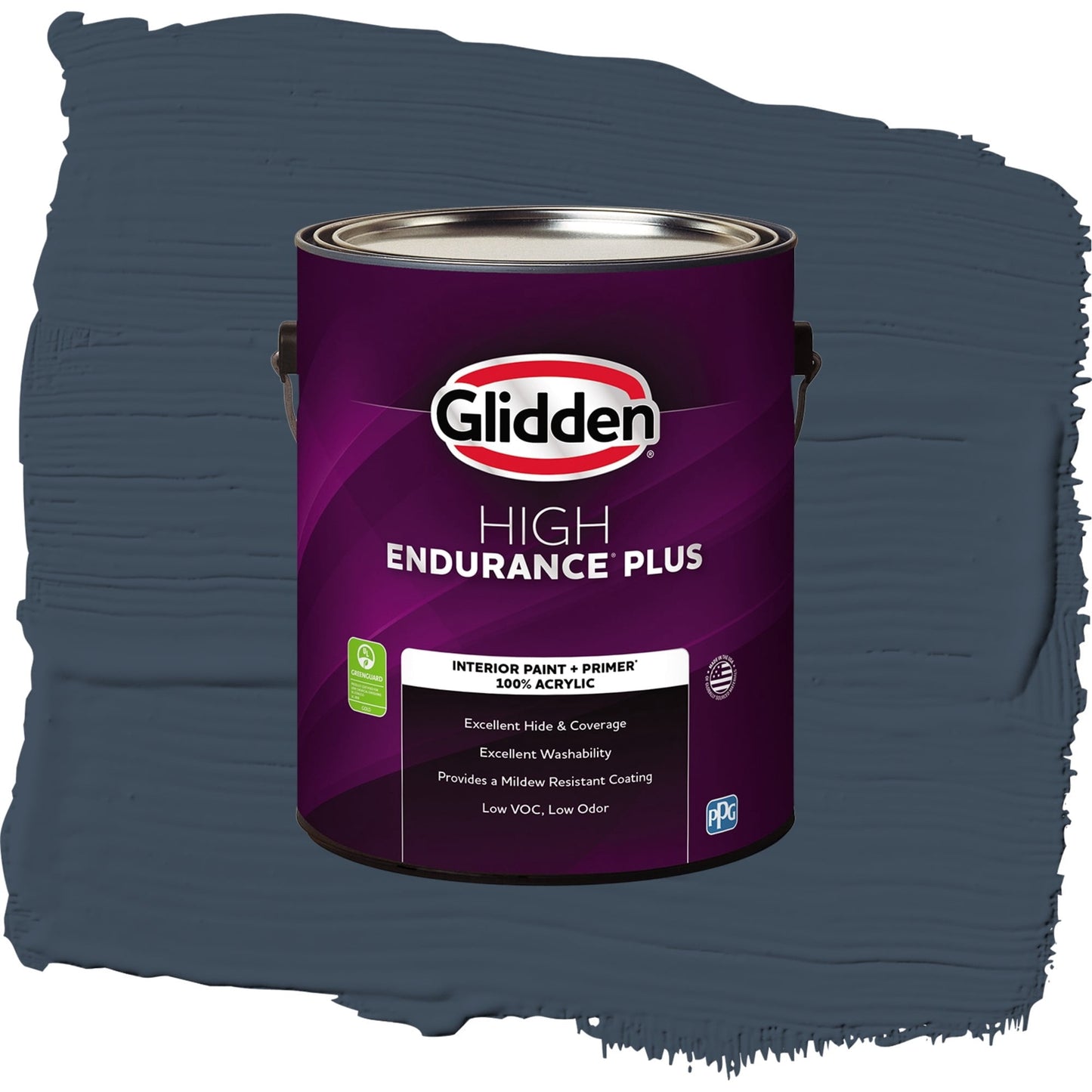 Glidden HEP Cavalry / Navy Blue Flat Interior Paint with Primer, 1 Gallon
