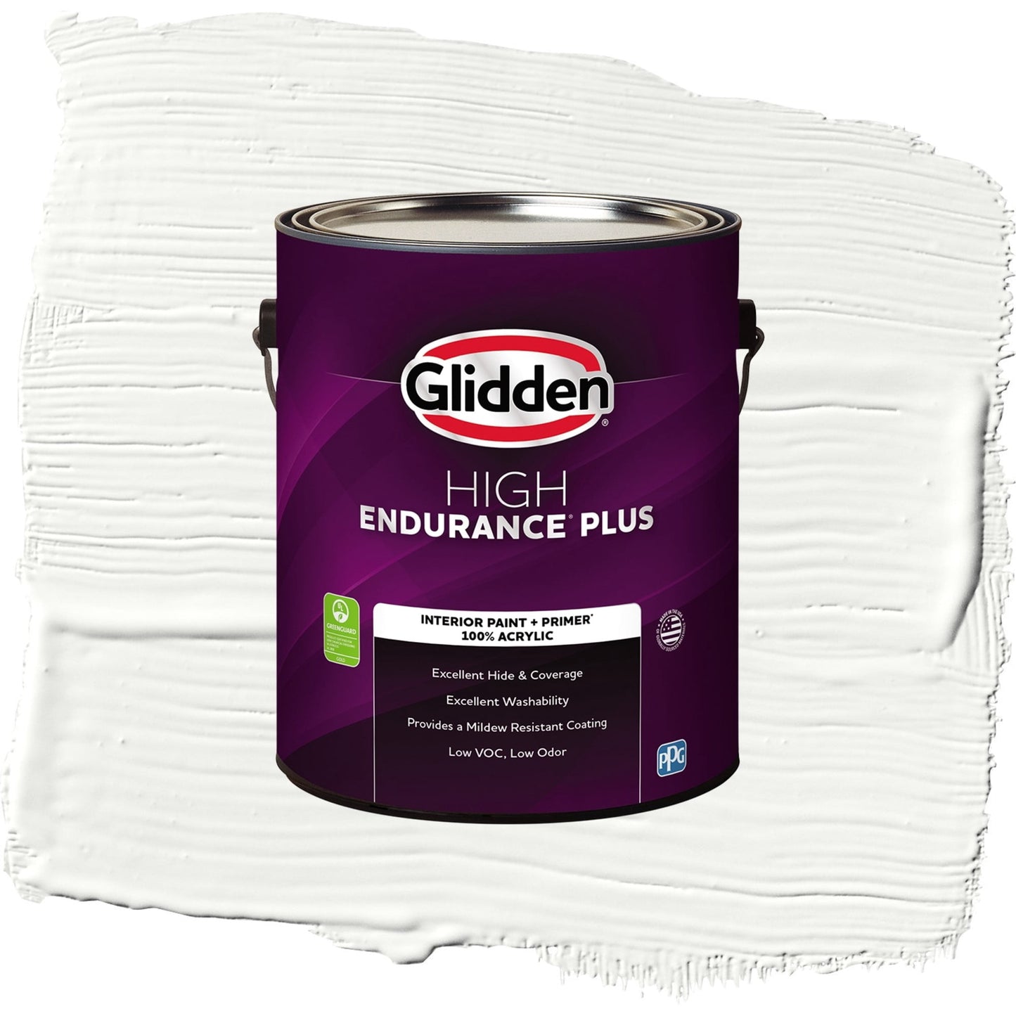 Glidden HEP Delicate White Semi-Gloss Interior Paint with Primer, 1 Gallon