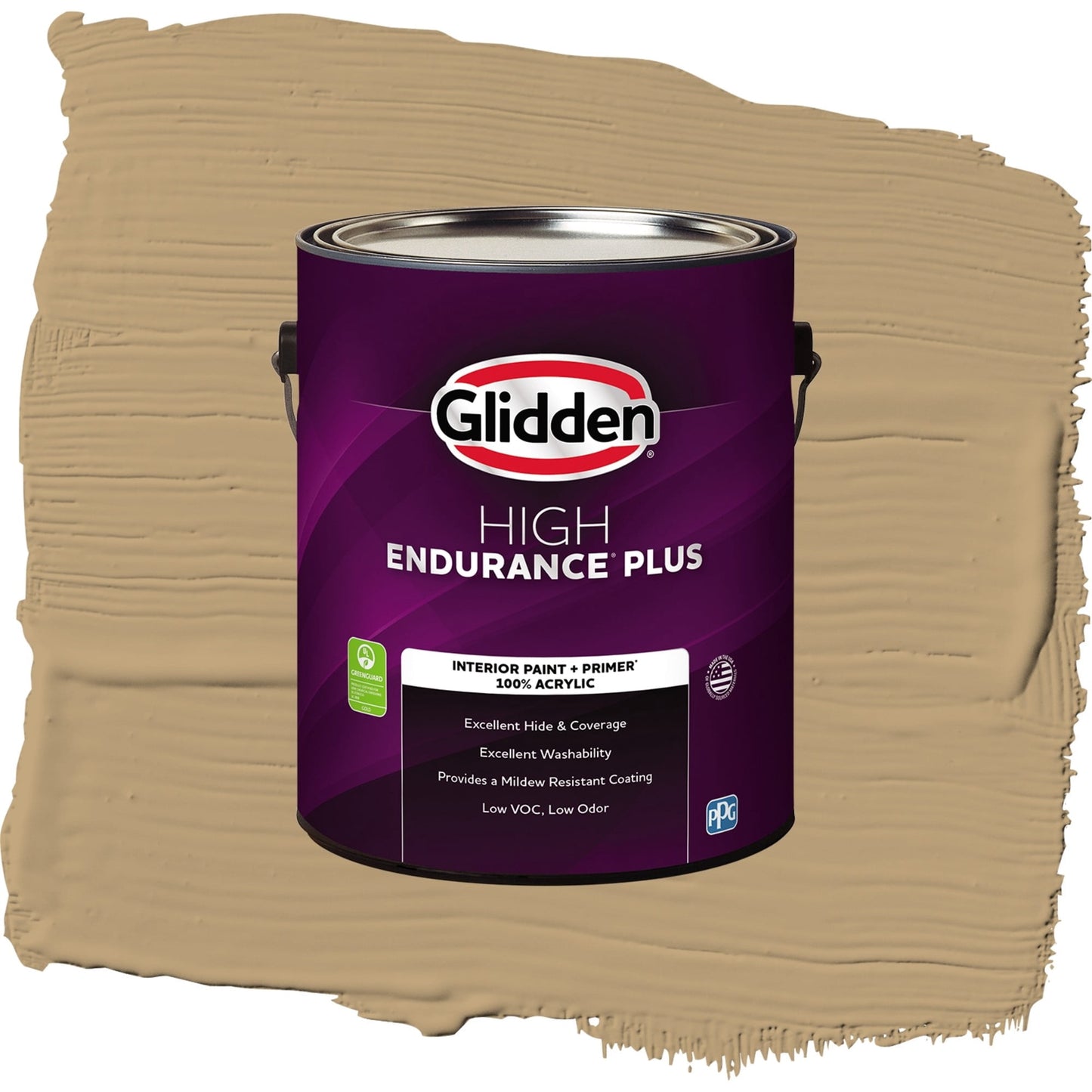 Glidden HEP Earthy Ocher / Beige, Eggshell Interior Paint with Primer, 1 Gallon