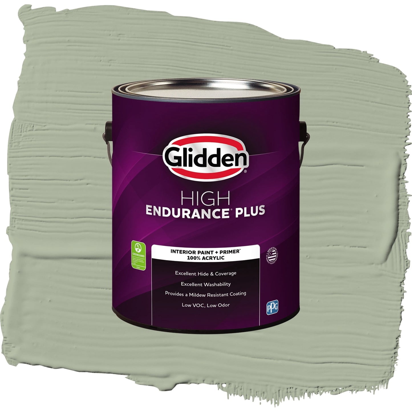 Glidden HEP Gargoyle / Green, Semi-Gloss Interior Paint with Primer, 1 Gallon