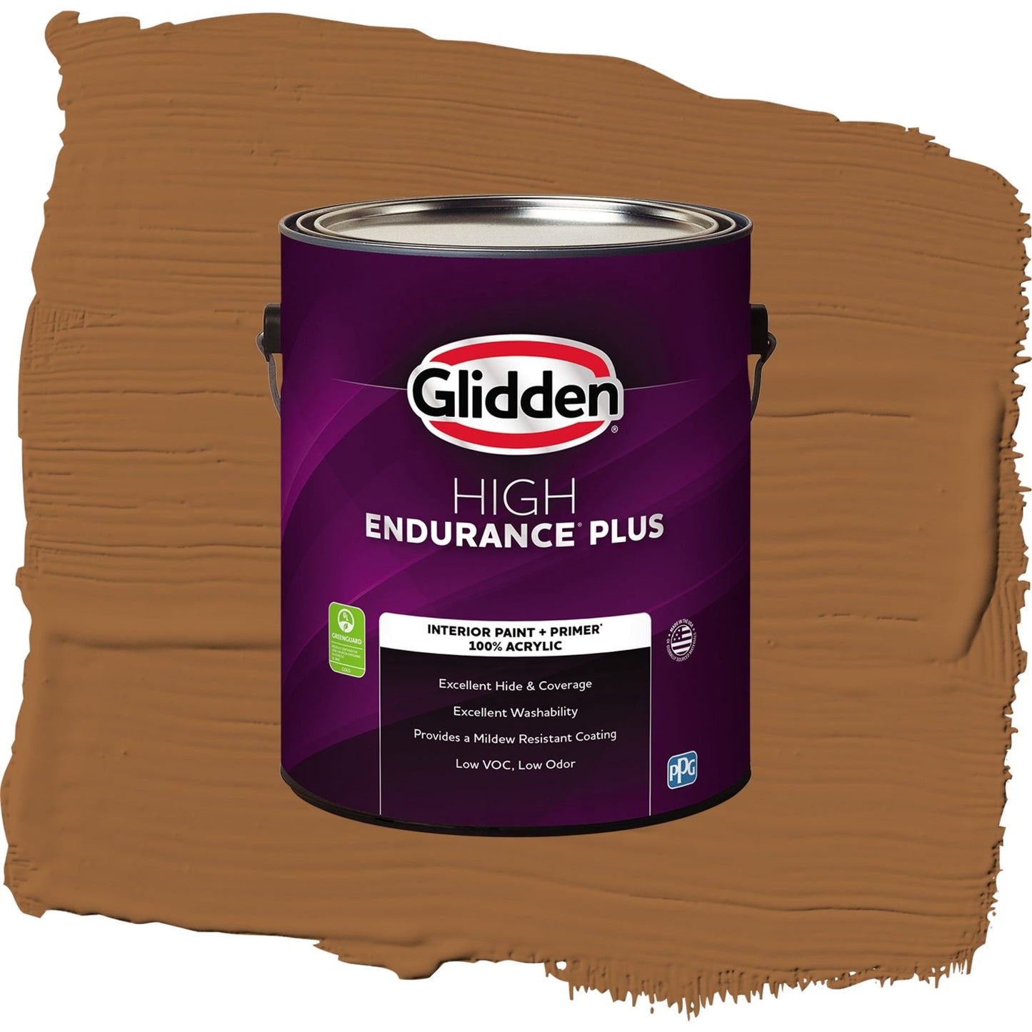 Glidden HEP Ginger / Orange, Flat Interior Paint with Primer, 1 Gallon