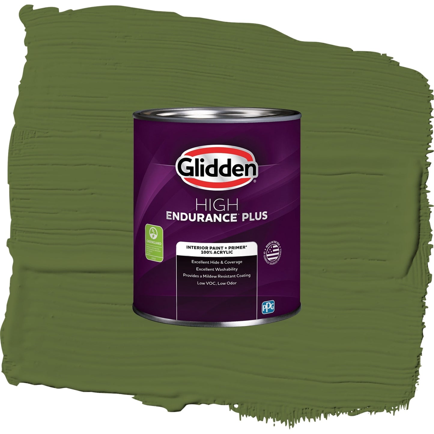 Glidden HEP Globe Artichoke / Green, Semi-Gloss Interior Paint with Primer, 1 Quart