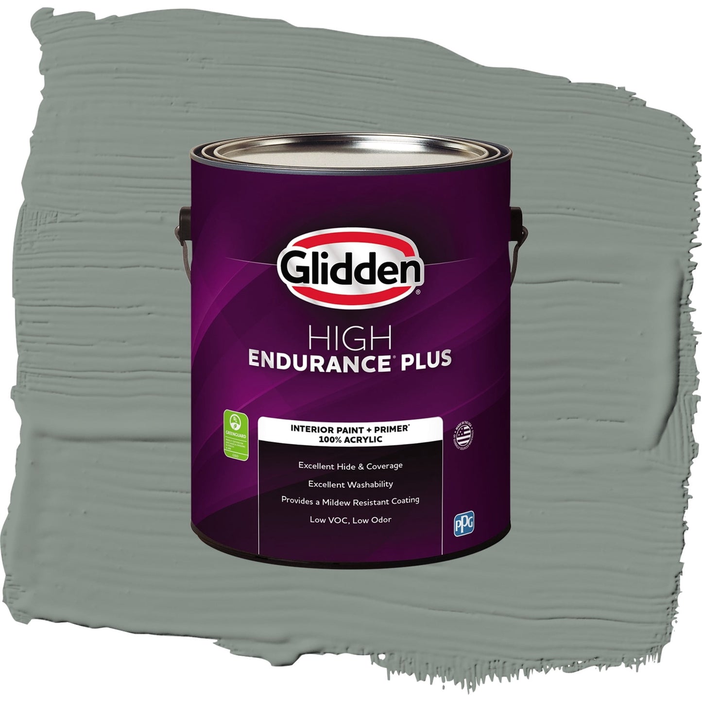 Glidden HEP Gray Heron / Grey, Semi-Gloss Interior Paint with Primer, 1 Gallon