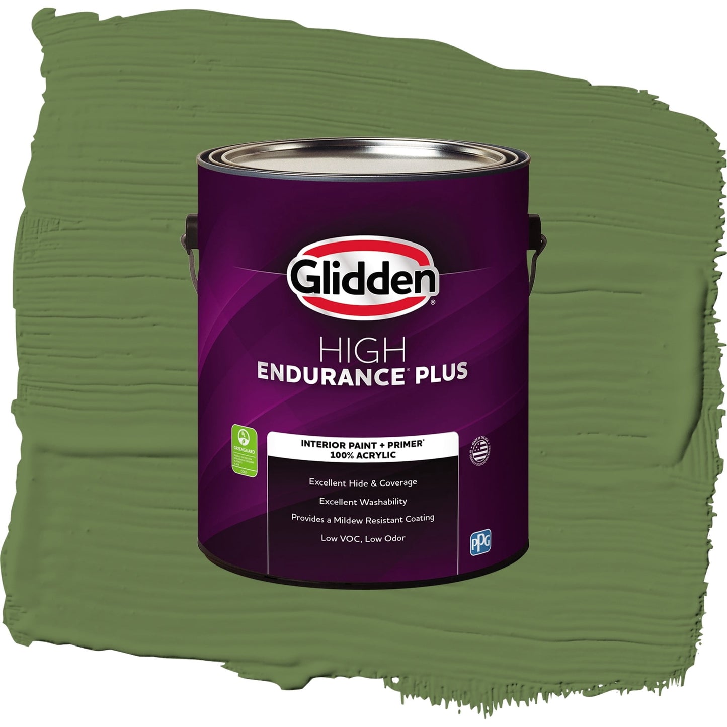 Glidden HEP Mint Leaves / Green, Flat Interior Paint with Primer, 1 Gallon