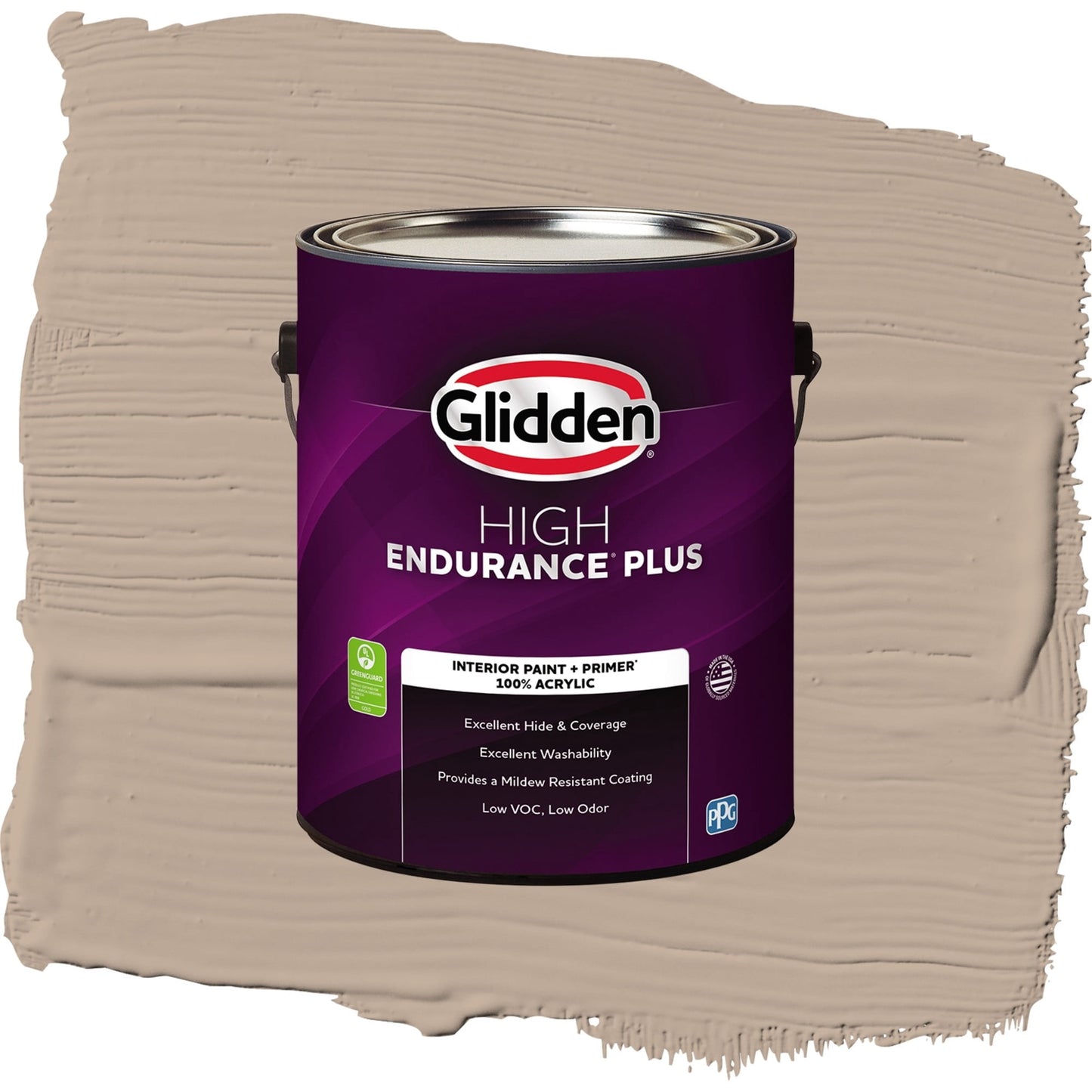 Glidden HEP Notorious / Brown, Eggshell Interior Paint with Primer, 1 Gallon
