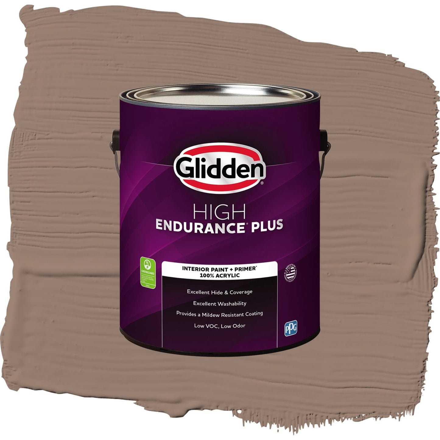 Glidden HEP Peppered Pecan / Tan, Flat Interior Paint with Primer, 1 Gallon
