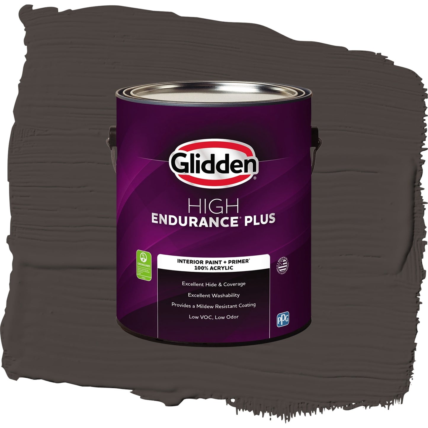 Glidden HEP Phantom Mist / Brown, Semi-Gloss Interior Paint with Primer, 1 Gallon