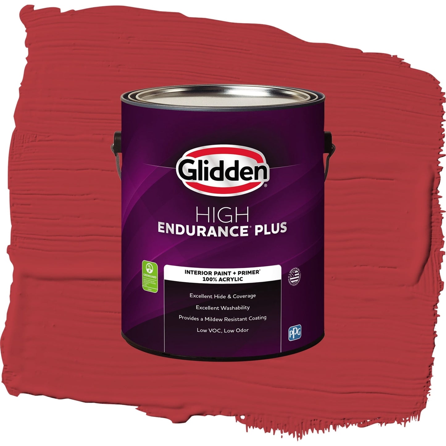 Glidden HEP Red Gumball / Red, Semi-Gloss Interior Paint with Primer, 1 Gallon