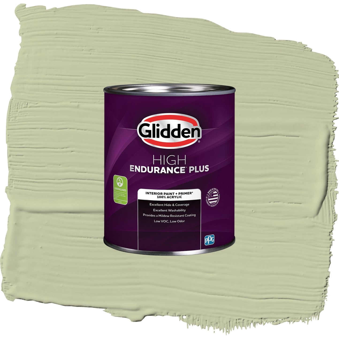 Glidden HEP Sage Splendor / Green, Eggshell Interior Paint with Primer, 1 Quart