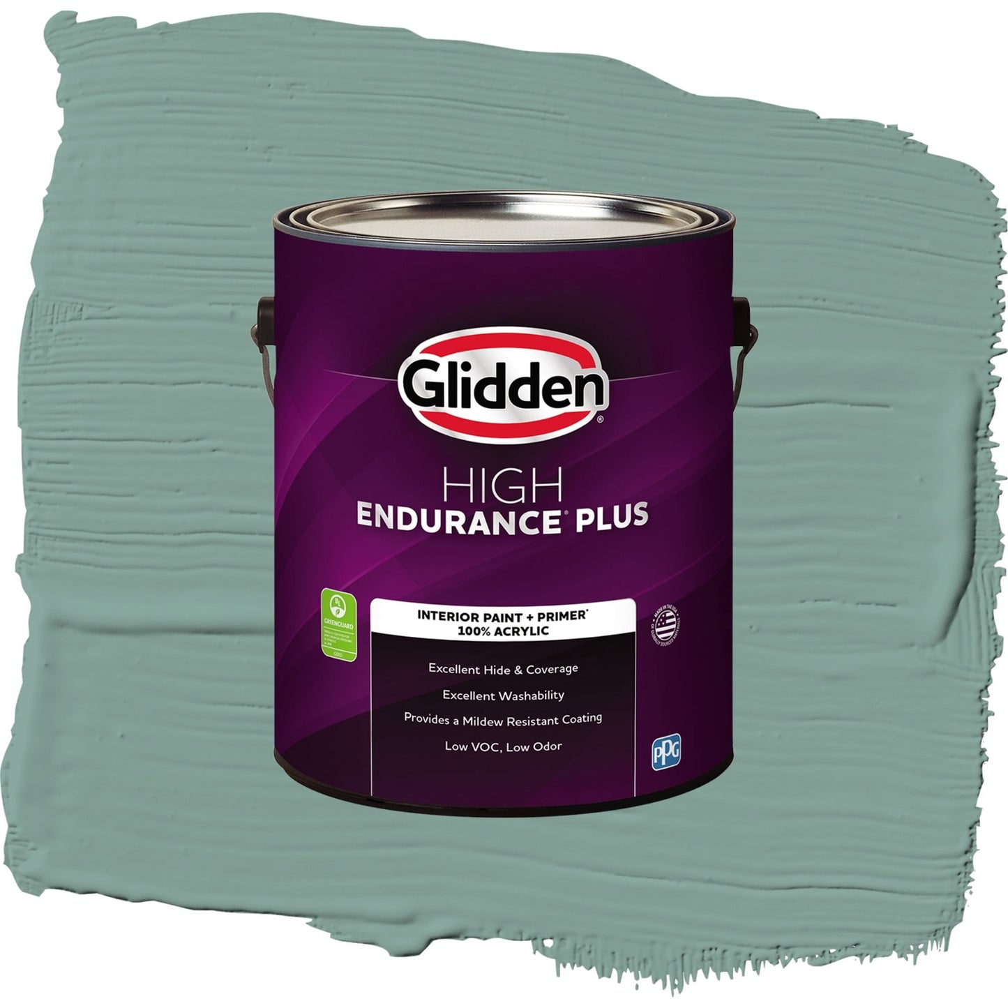 Glidden HEP Silver Laurel / Green, Eggshell Interior Paint with Primer, 1 Gallon