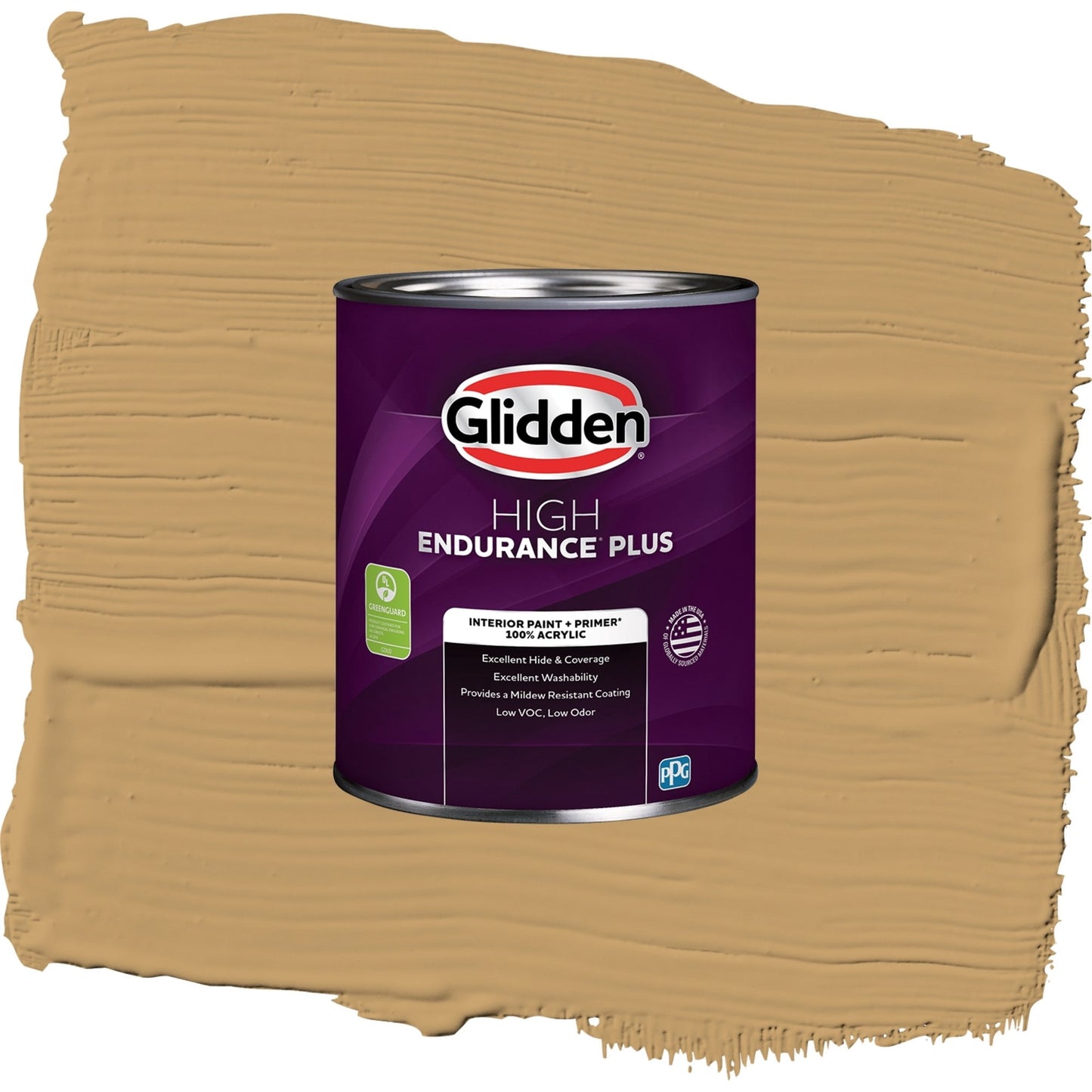 Glidden HEP Welcome Home / Yellow, Eggshell Interior Paint with Primer, 1 Quart