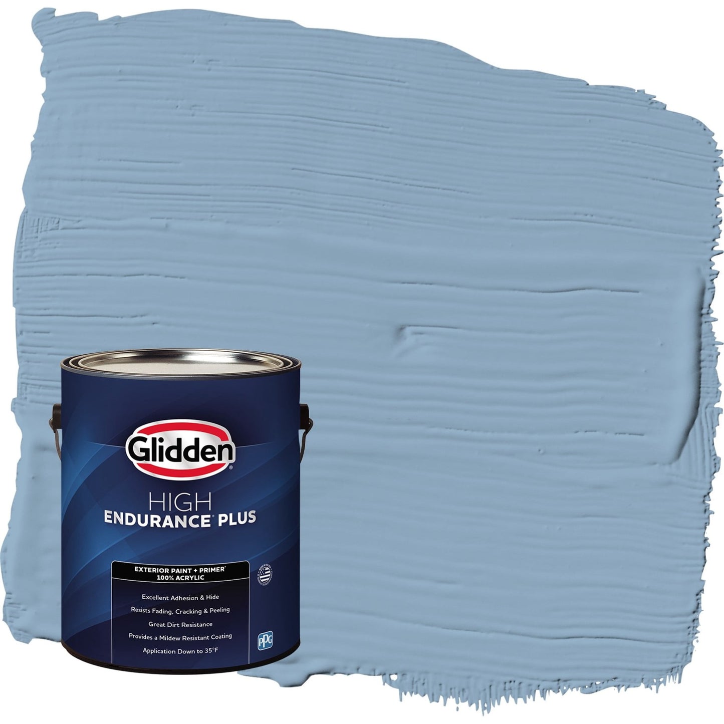 Glidden HEP Kaleidoscope / Blue Satin Exterior Paint with Primer, 1 Gallon